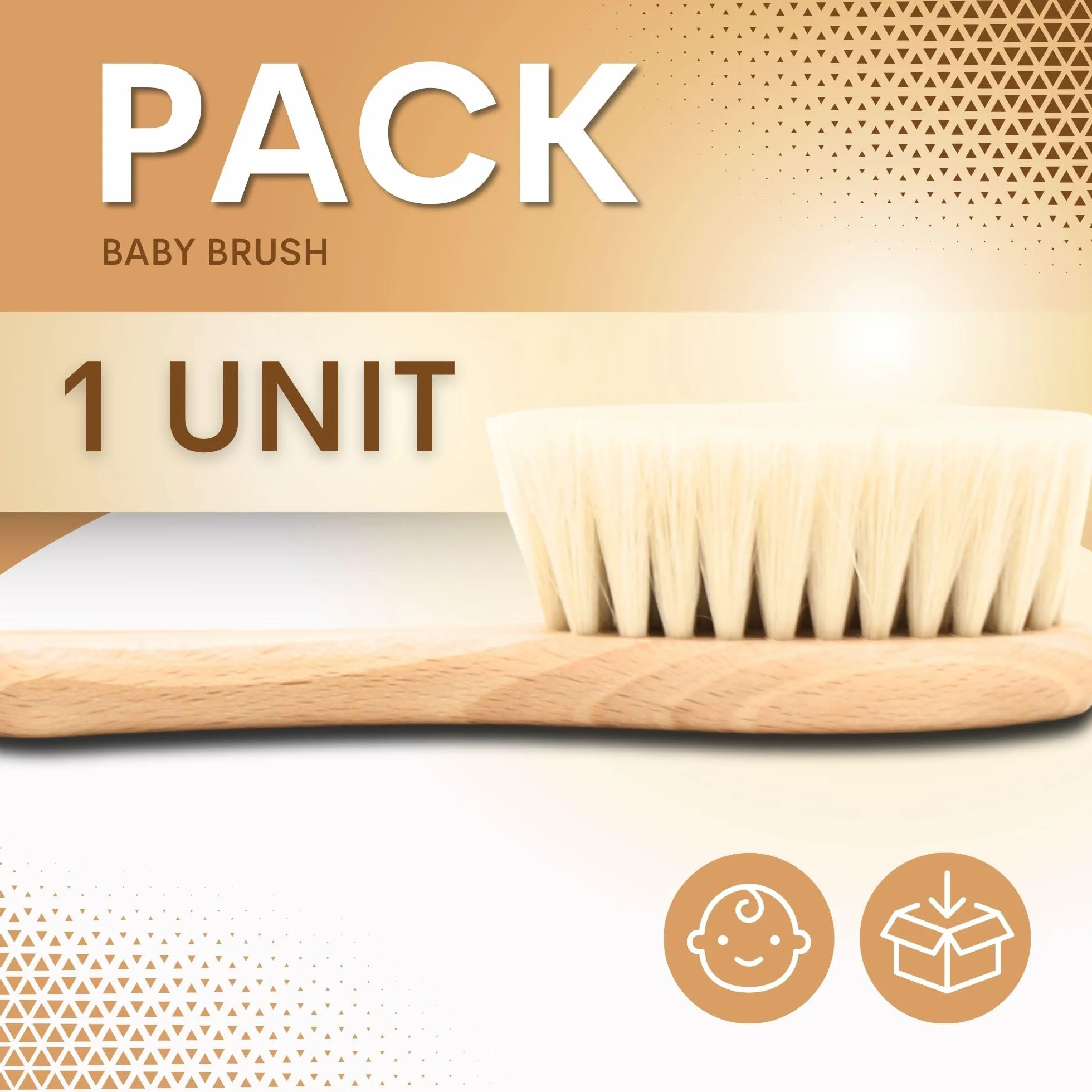 Brosse en Bois pour Massage Bébé Soin Capillaire - Brosse à Cheveux Bébé Poils Doux - Toilettage Nourrissons