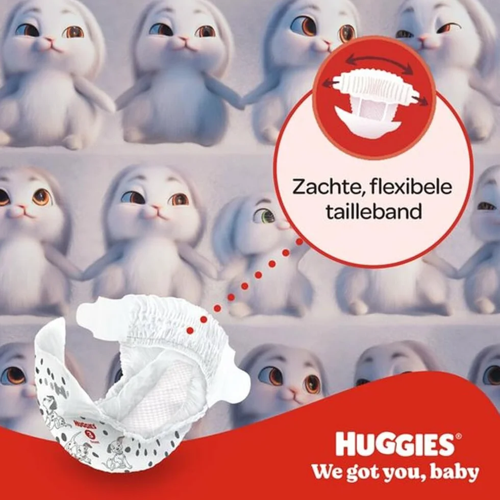 HUGGIES Little Movers Couches bébé taille 3 (4-9kg) Pack 1 mois 168 Couches