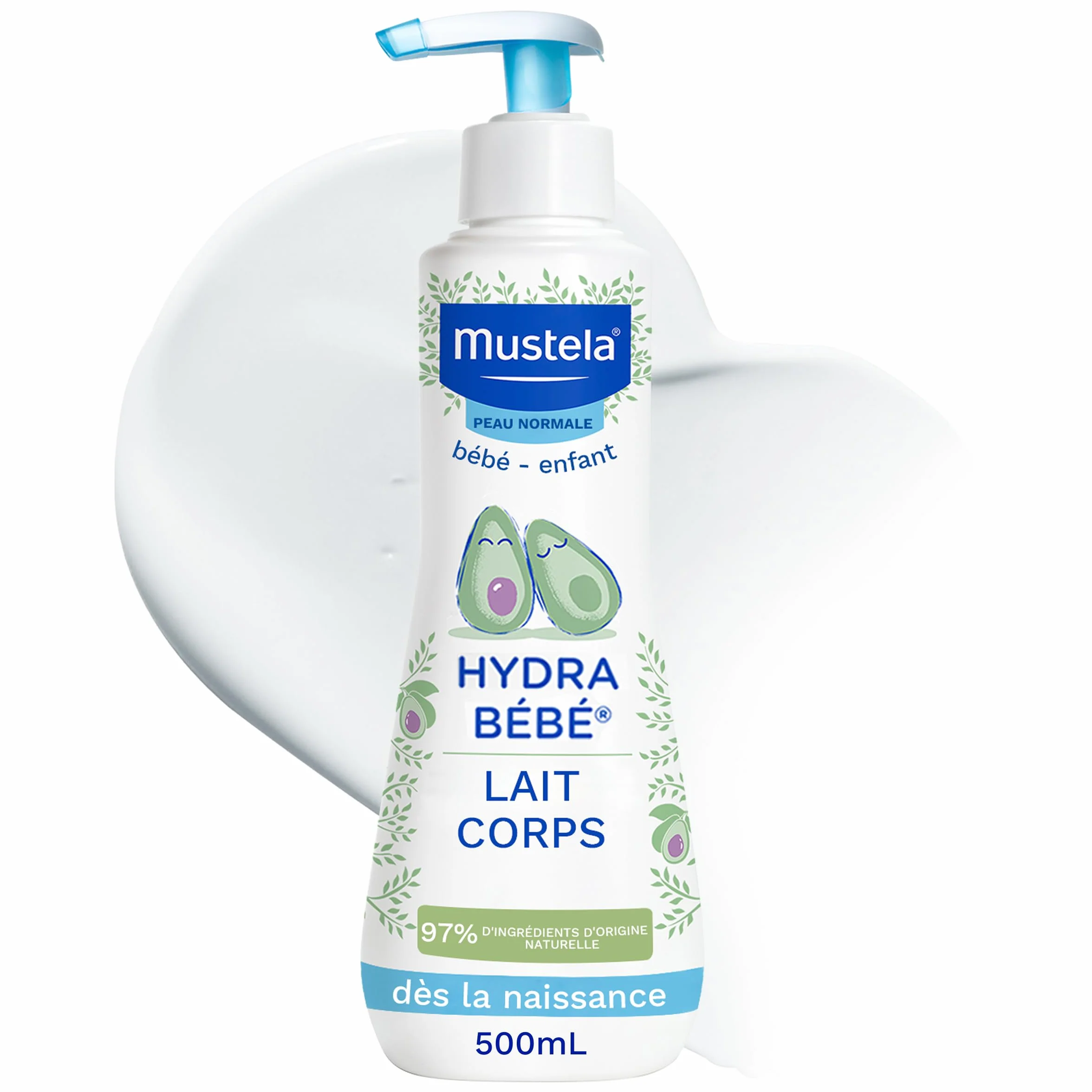 Mustela Lait Hydratant Corps Hydra Bébé Avocat BIO 97% Ingrédients Naturels Dès la Naissance