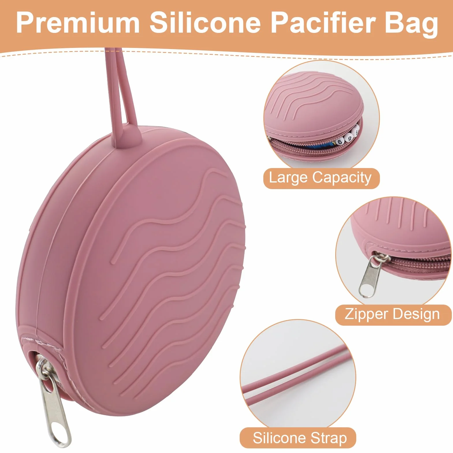 Boite a Sucette Bebe 2 Boîte De Rangement en Silicone pour Sucette Transparent Portable Boîte De Tétine pour Bébé Imperméable Sans BPA Voyage