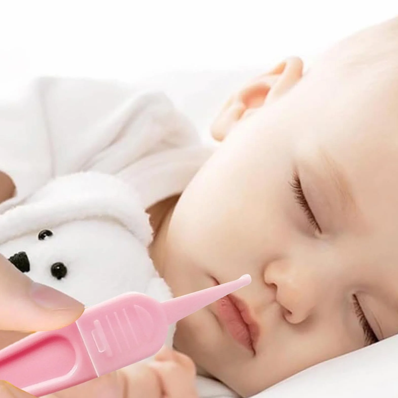 Pince à épiler pour bébés – Rond, portable, nettoyage des conduits auditifs et voies nasales