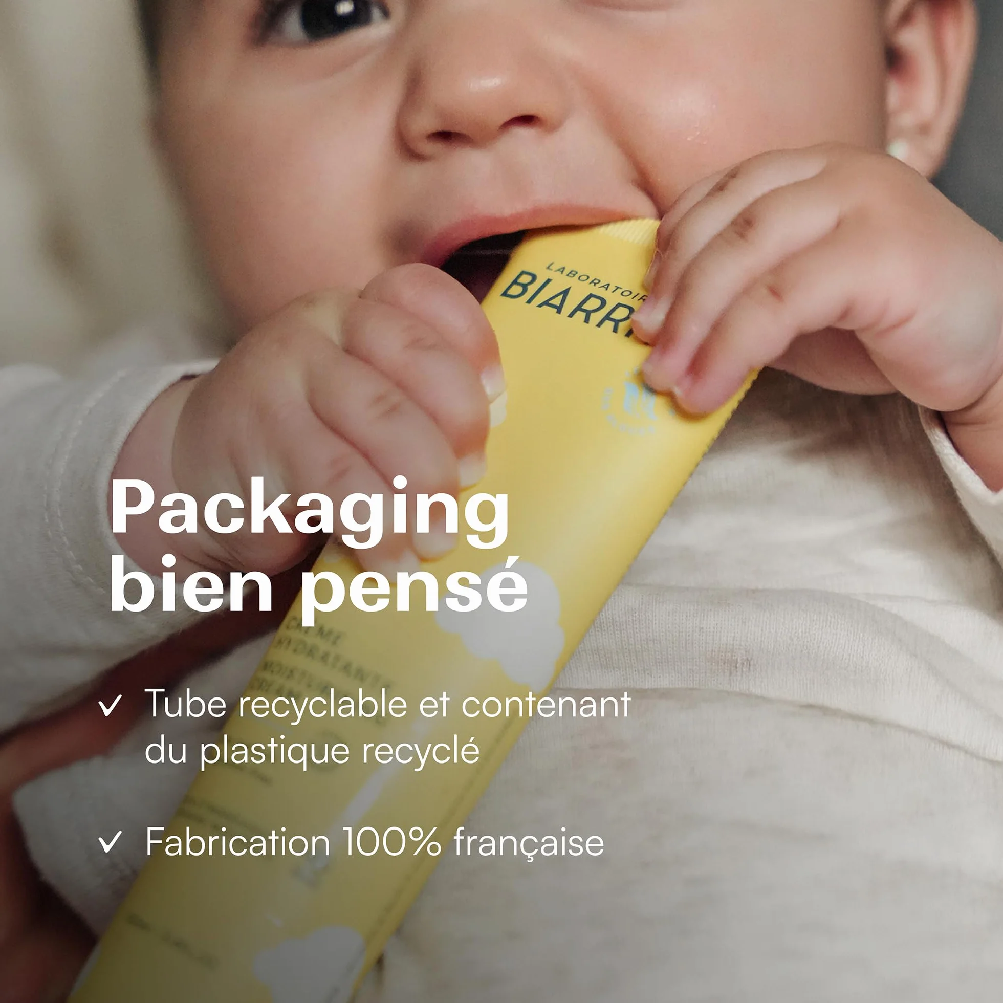 Laboratoires de Biarritz Crème Hydratante Bébé Bio 100 ml Visage Corps Fabriquée France