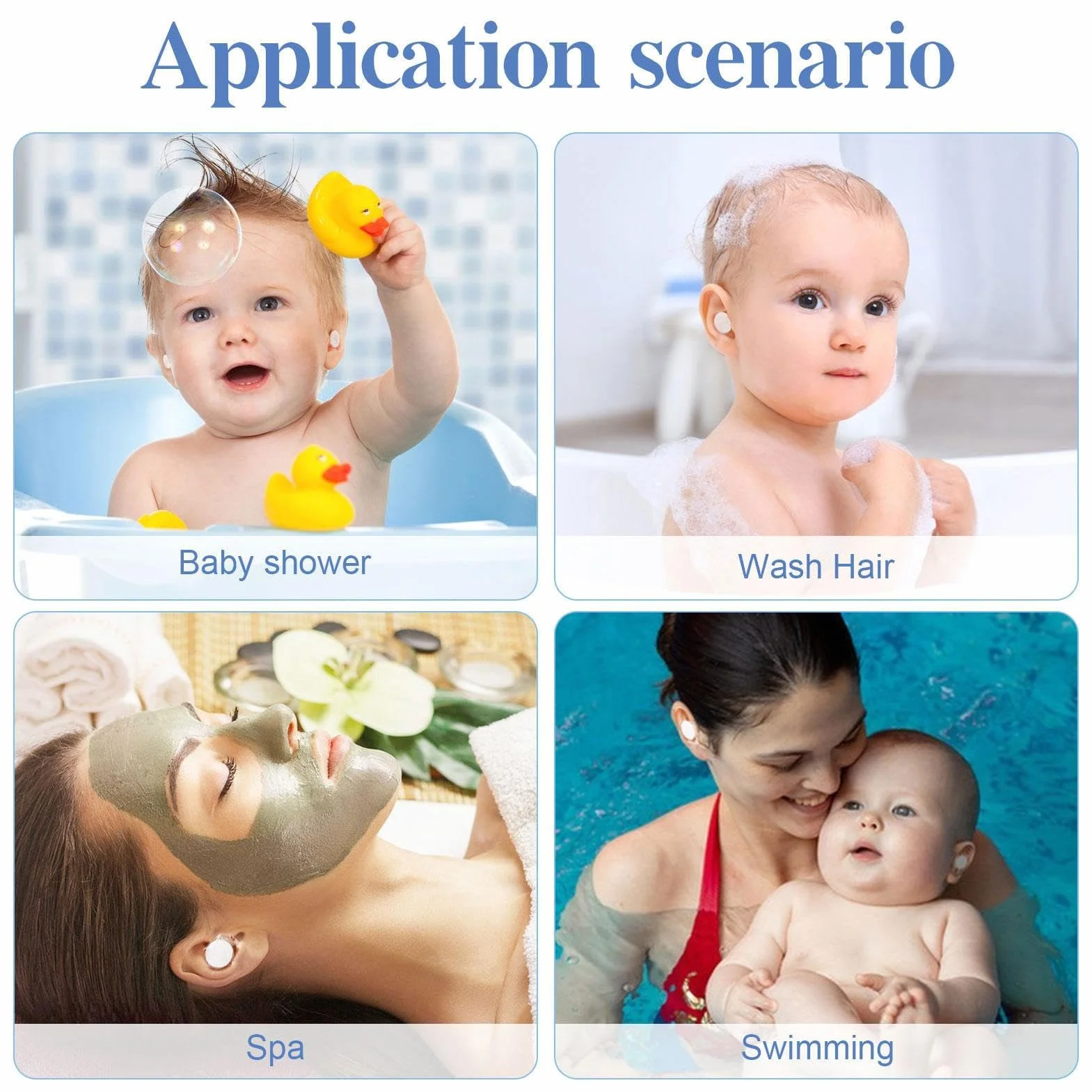 Bouchon d'oreille Étanche Jetable pour Bébé - Protection Auditive Natation