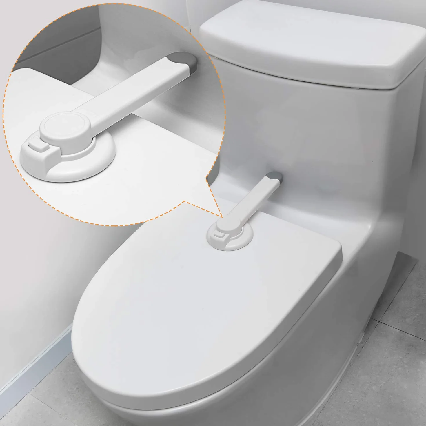 Verrou de Toilette pour Bébé Mécanisme de Palette Gapless Ajustement Universel Adhésif 3M