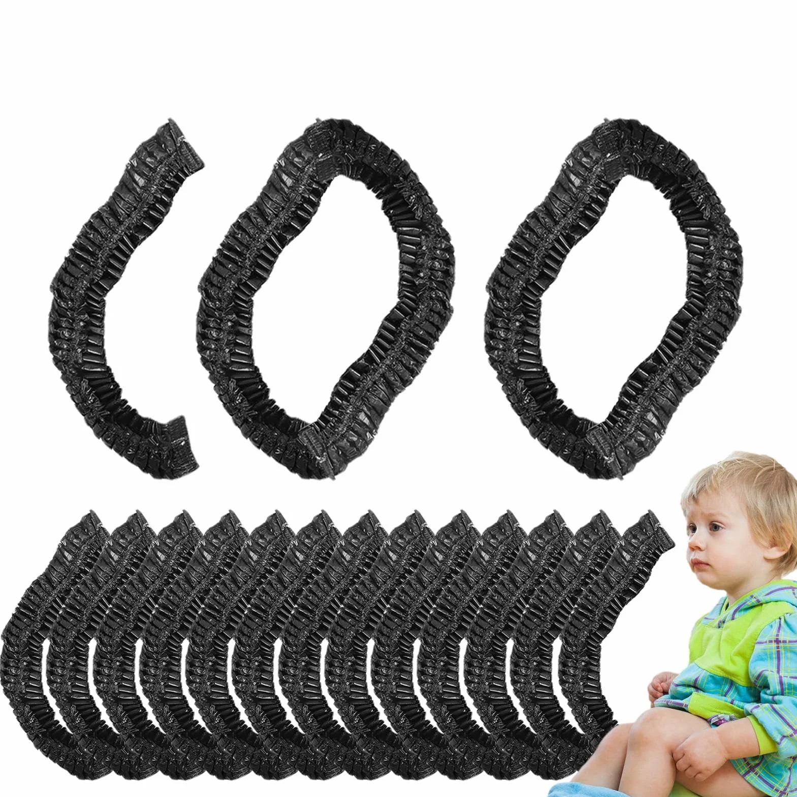Sacs de toilette imperméables pour bébé - Lot de 100 - Extra larges et épais - Résistant aux odeurs - Rangement hygiénique