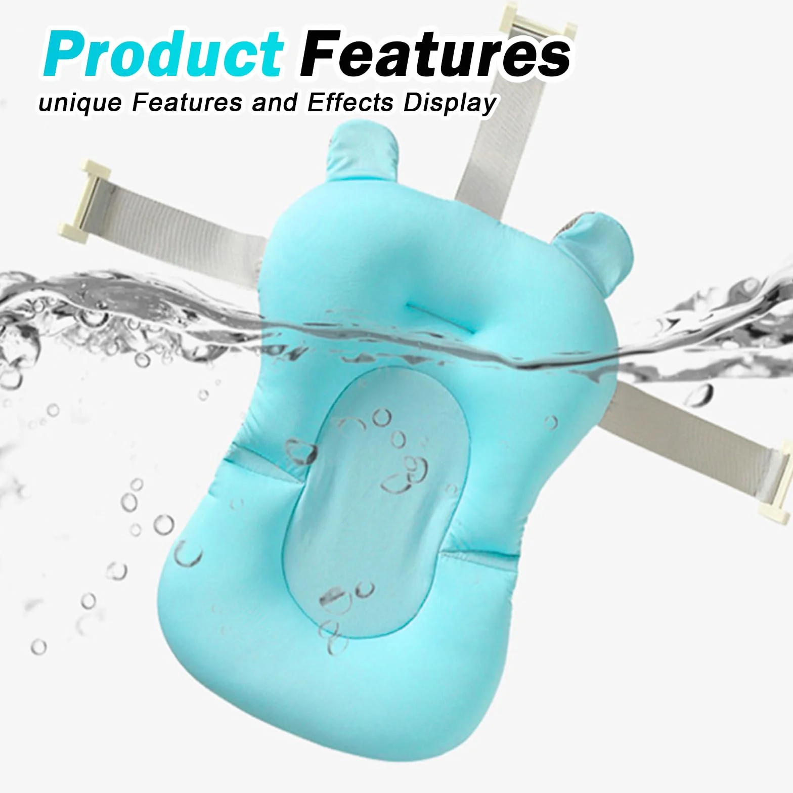 Siège de bain pour bébé 0-12 mois bleu