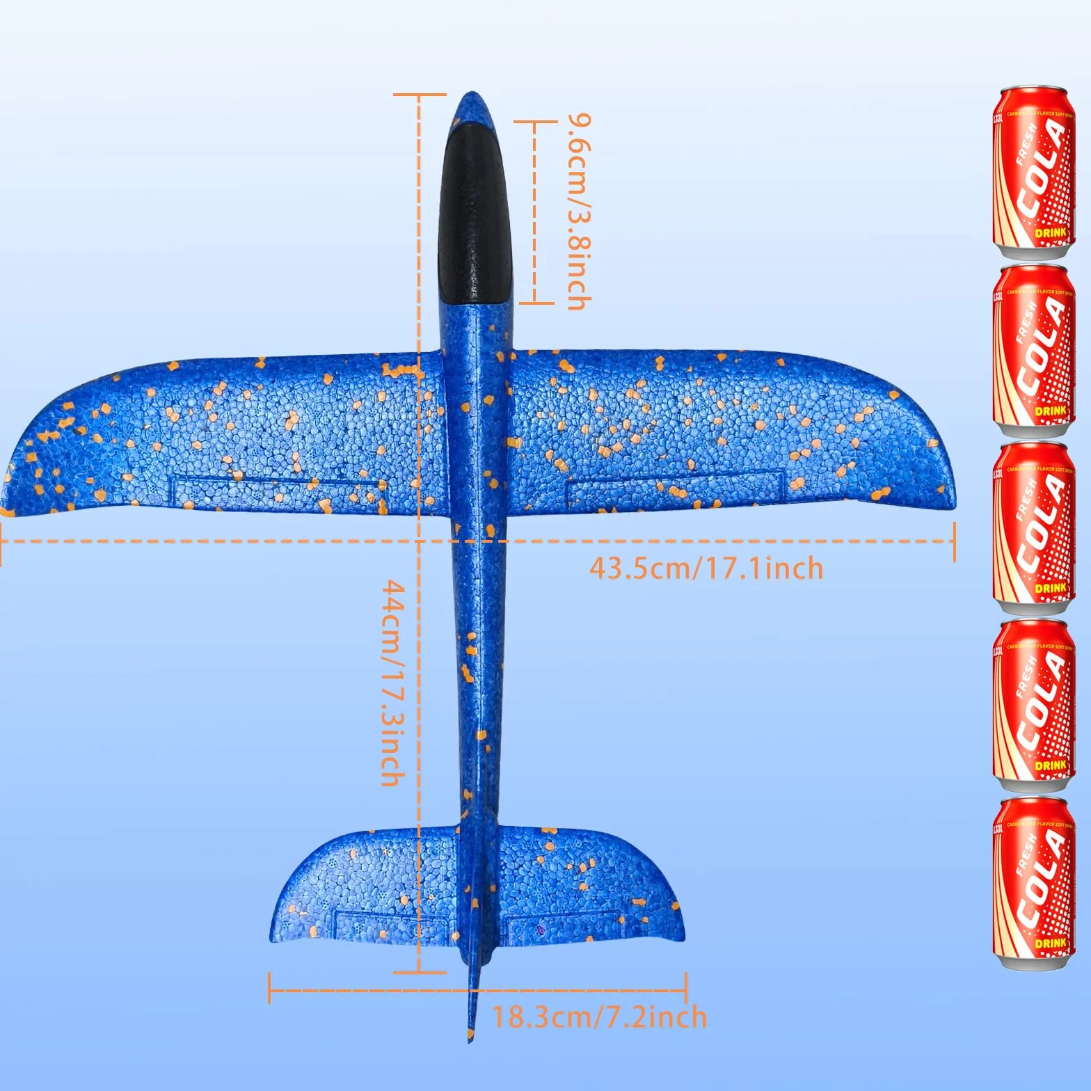 Avion Polystyrene Planeur Enfants XXL Mousse Jouet 2 Pièces