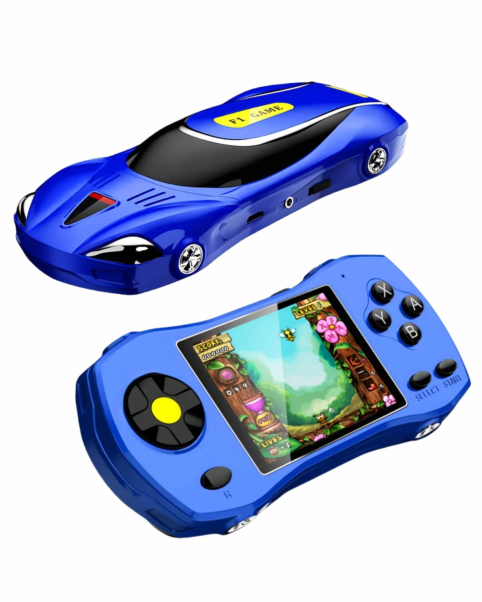 JXD 3.0" Console de Jeu Vidéo Portable 64 Bits 250 Jeux Préinstallés Connectable à la Télévision