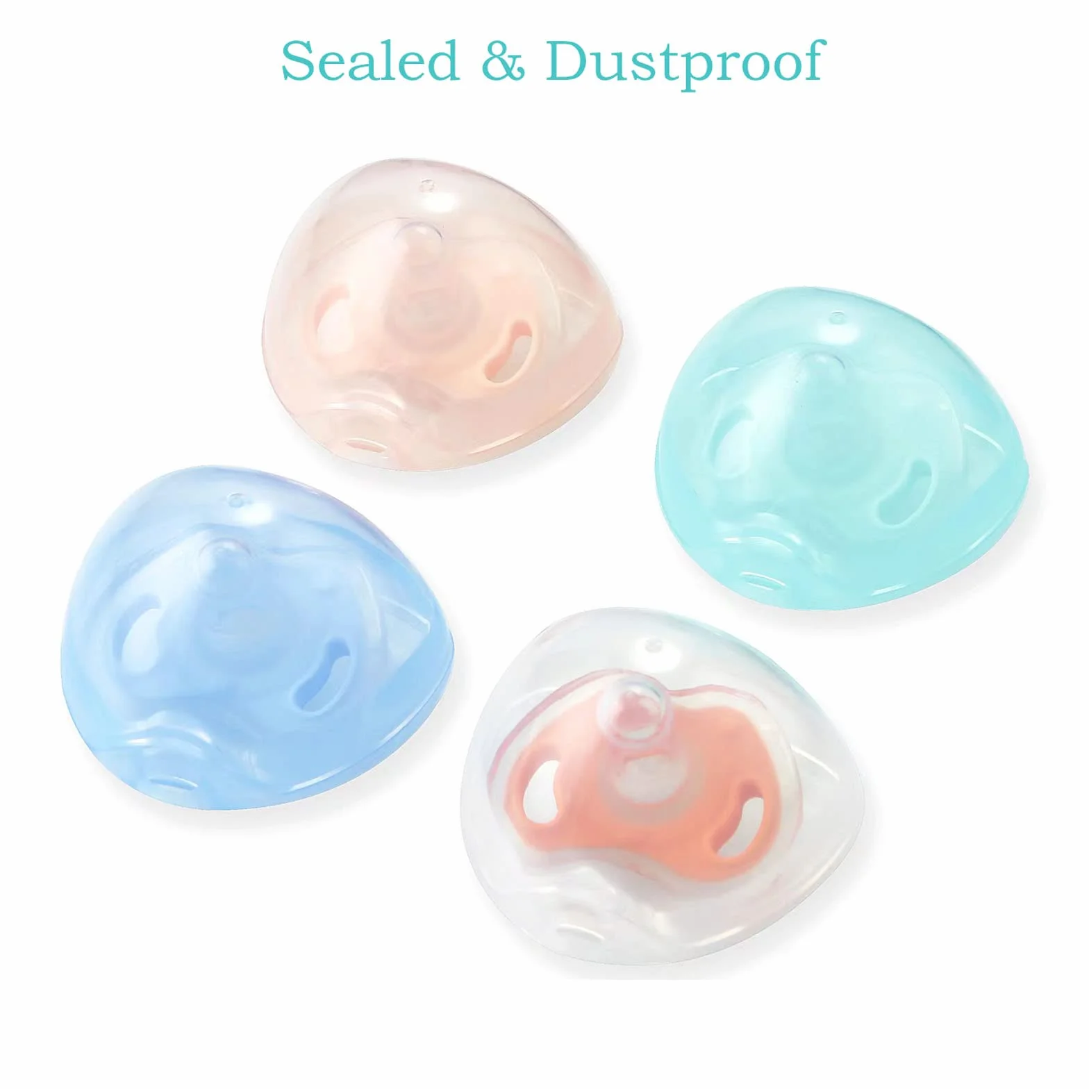 PandaEar Étuis pour sucettes lot de 4 Boîtes de rangement universelles Sans BPA