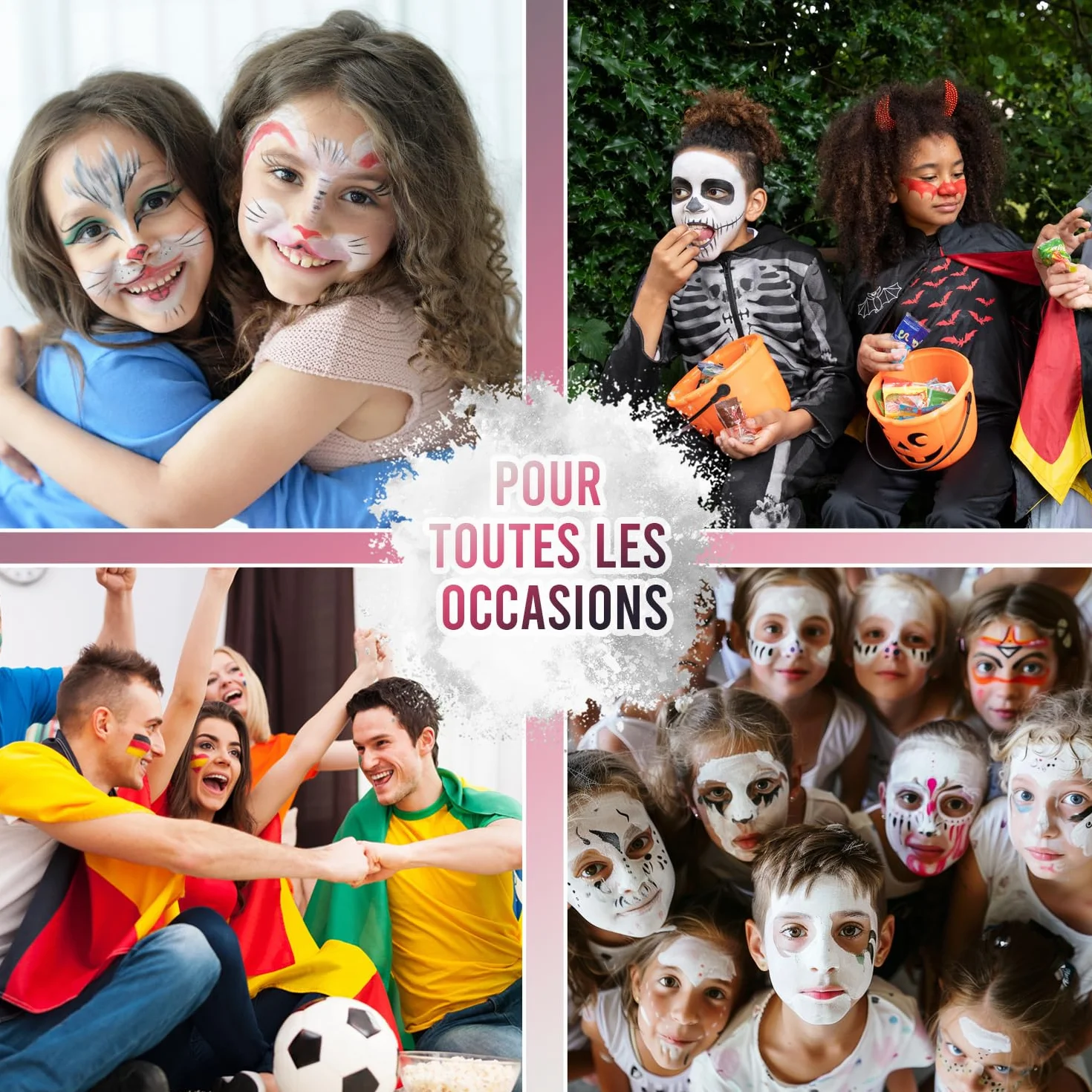 Festicy Peinture Visage Corps Blanche 20g EN 71-3 Reach Maquillage Enfant