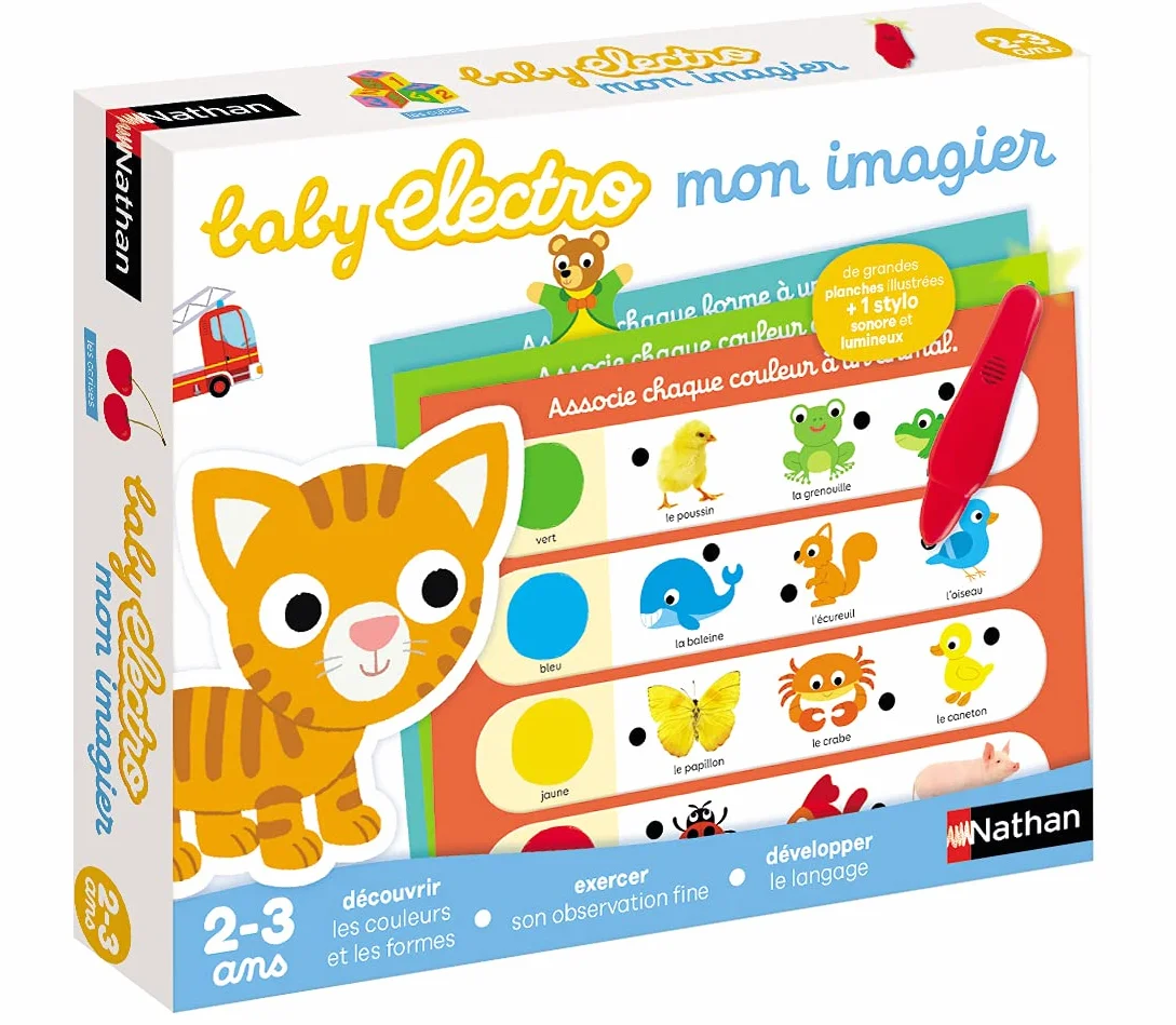 Nathan Baby Electro Mon imagier Jeu d'apprentissage électronique Premiers Mots dès 2 Ans