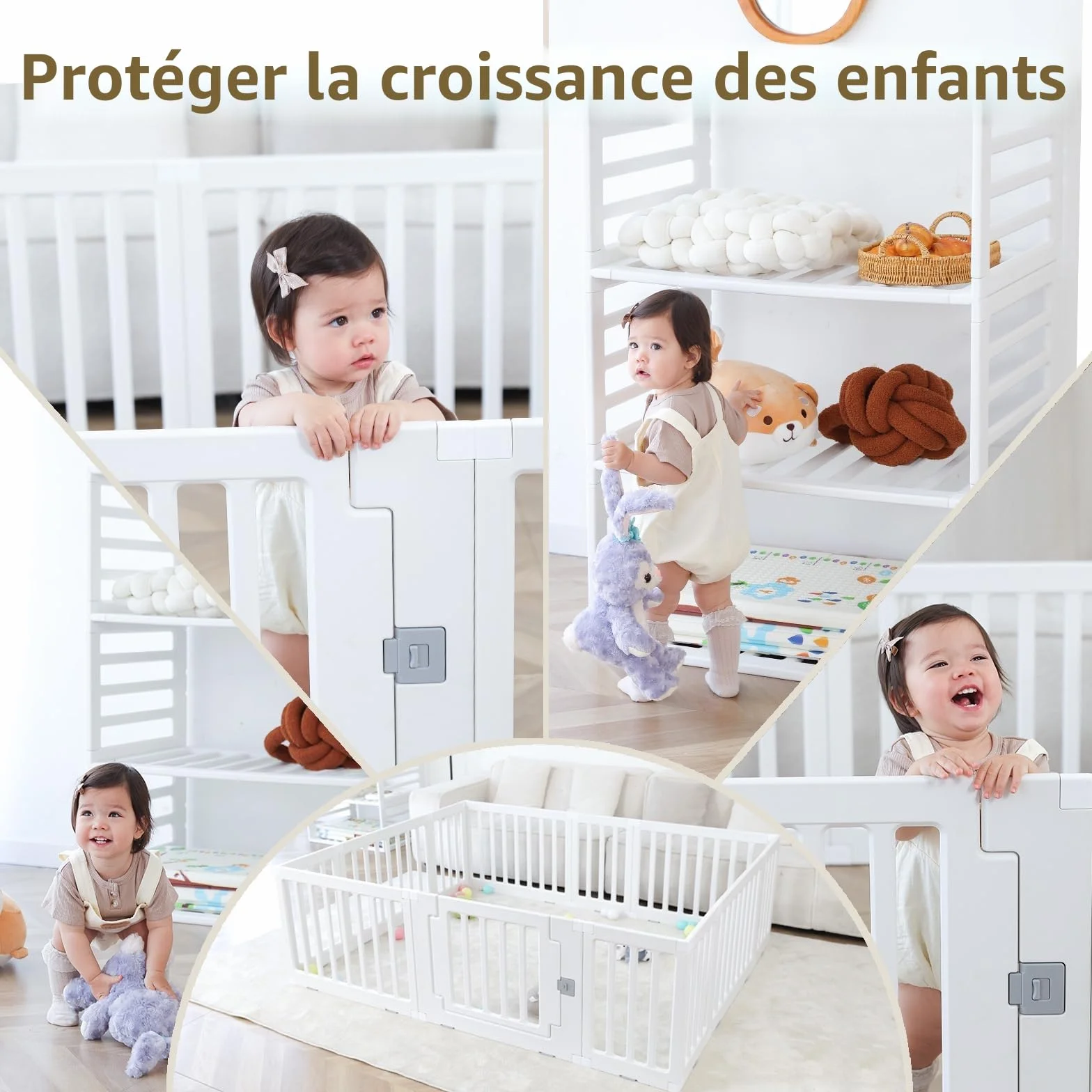 Parc Bébé Modulable 150 x 180 cm Blanc