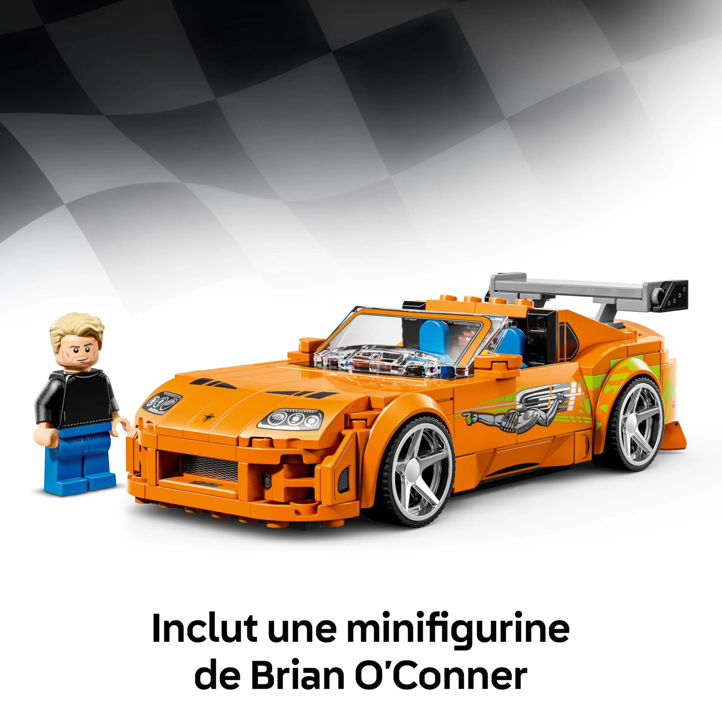 LEGO Speed Champions Toyota Supra MK4 Fast and Furious Voiture Maquette Minifigurine Brian O'Conner Cadeau STEM 10 Ans 77260