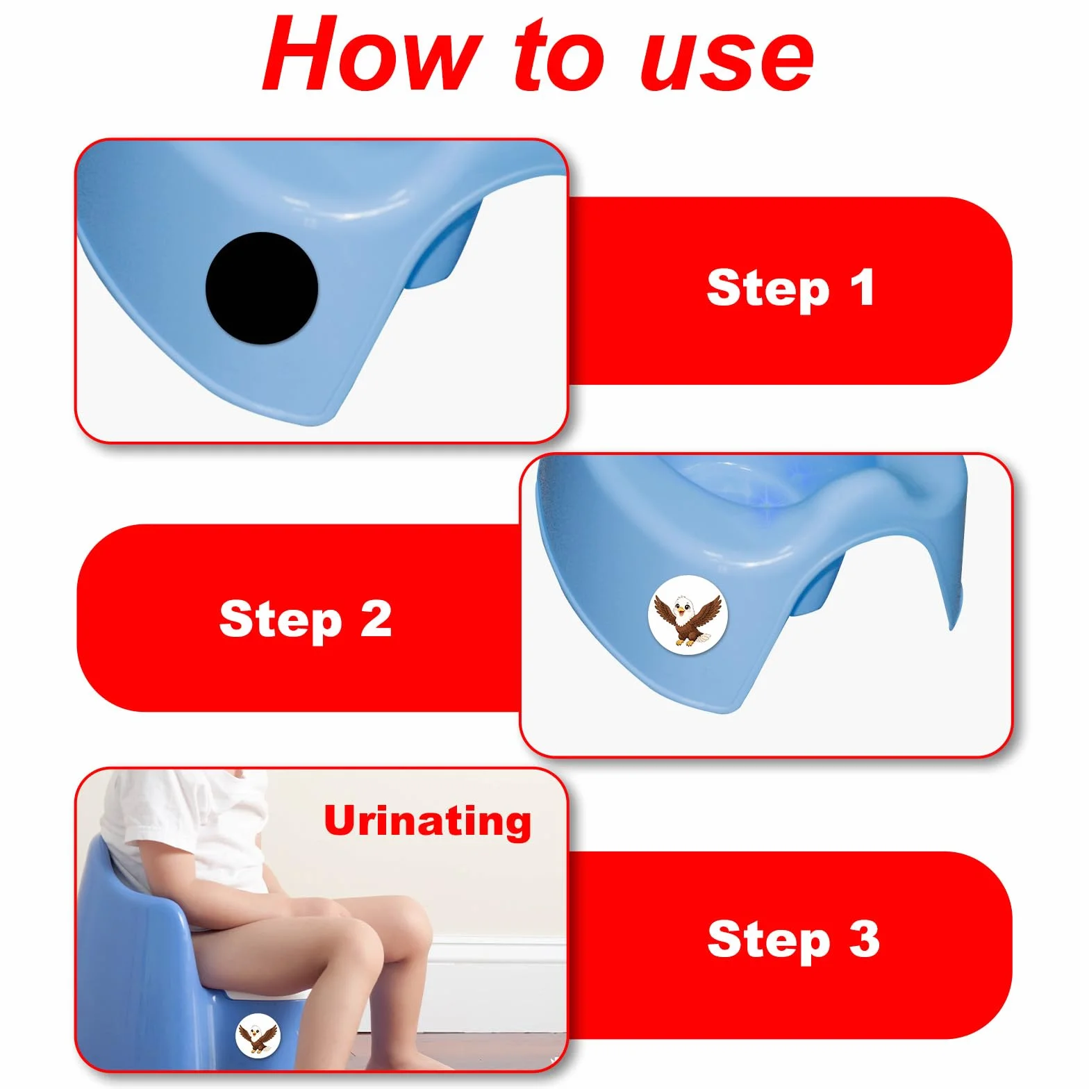 Tinoaly Autocollants d'Apprentissage Propreté, Autocollants Siège Pot Changeant de Couleur pour Toilettes Tout-Petits (15 Motifs Animaux)
