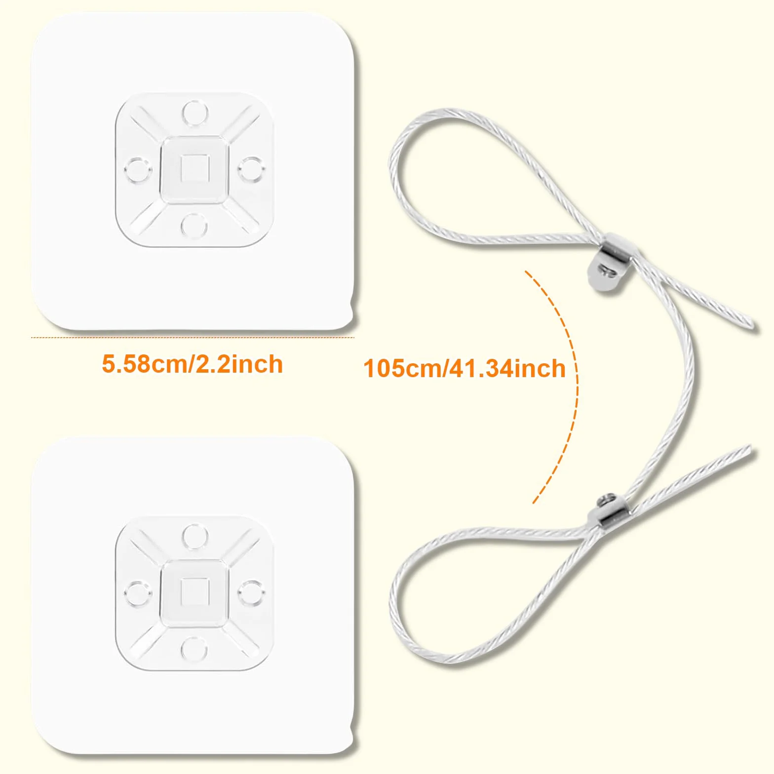 Sangles Anti-Basculement pour TV et Meubles, Sécurité Réglable sans Perçage, Fixation Murale 6 Pièces