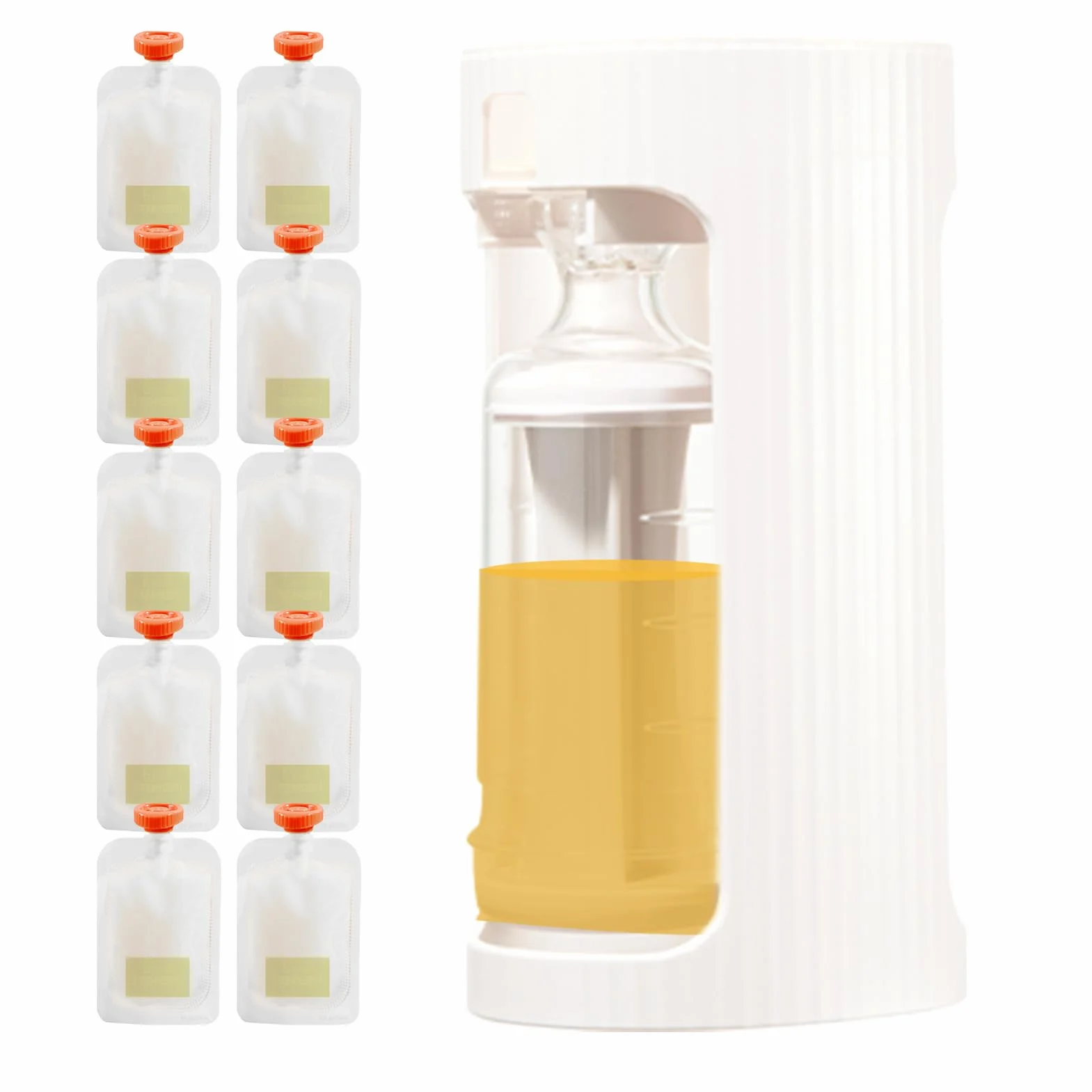 Machine À Aliments Pour Bébé - Station De Remplissage De Purée Fruits Avec Sac De Pressage 10Pcs - Portable Purée Squeezer