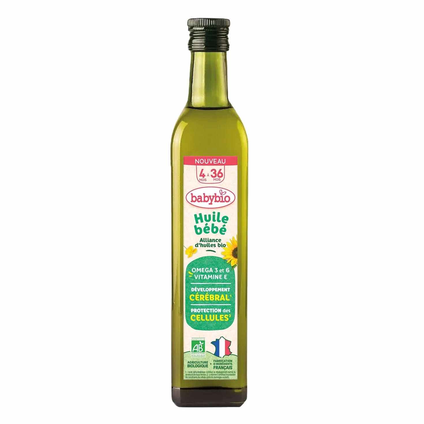 Huile Bébé BIO BABYBIO 25cl 4-36 mois
