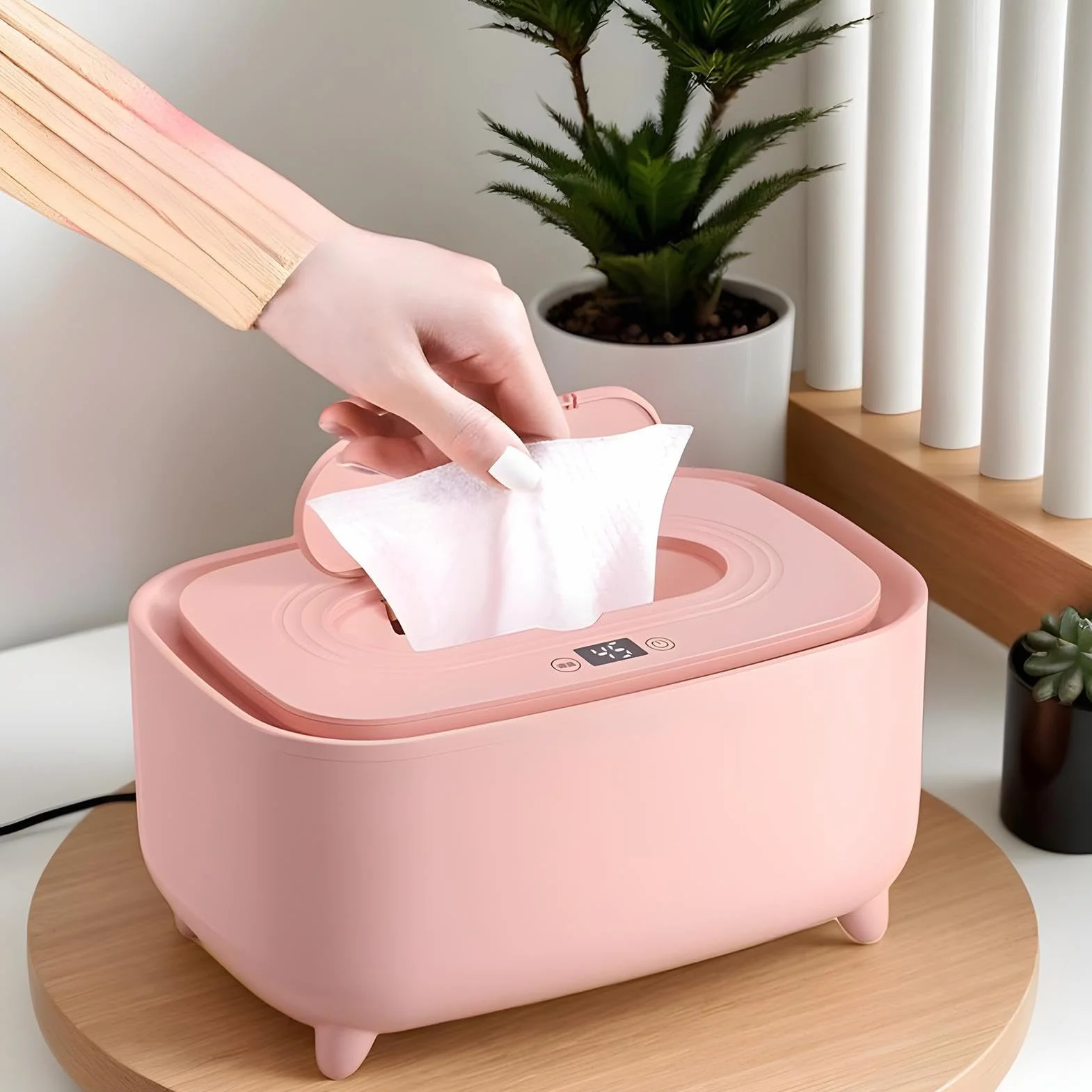 Chauffe-Lingettes Bébé Rechargeable USB pour Couches - Boîte Isolante Chauffage Uniforme