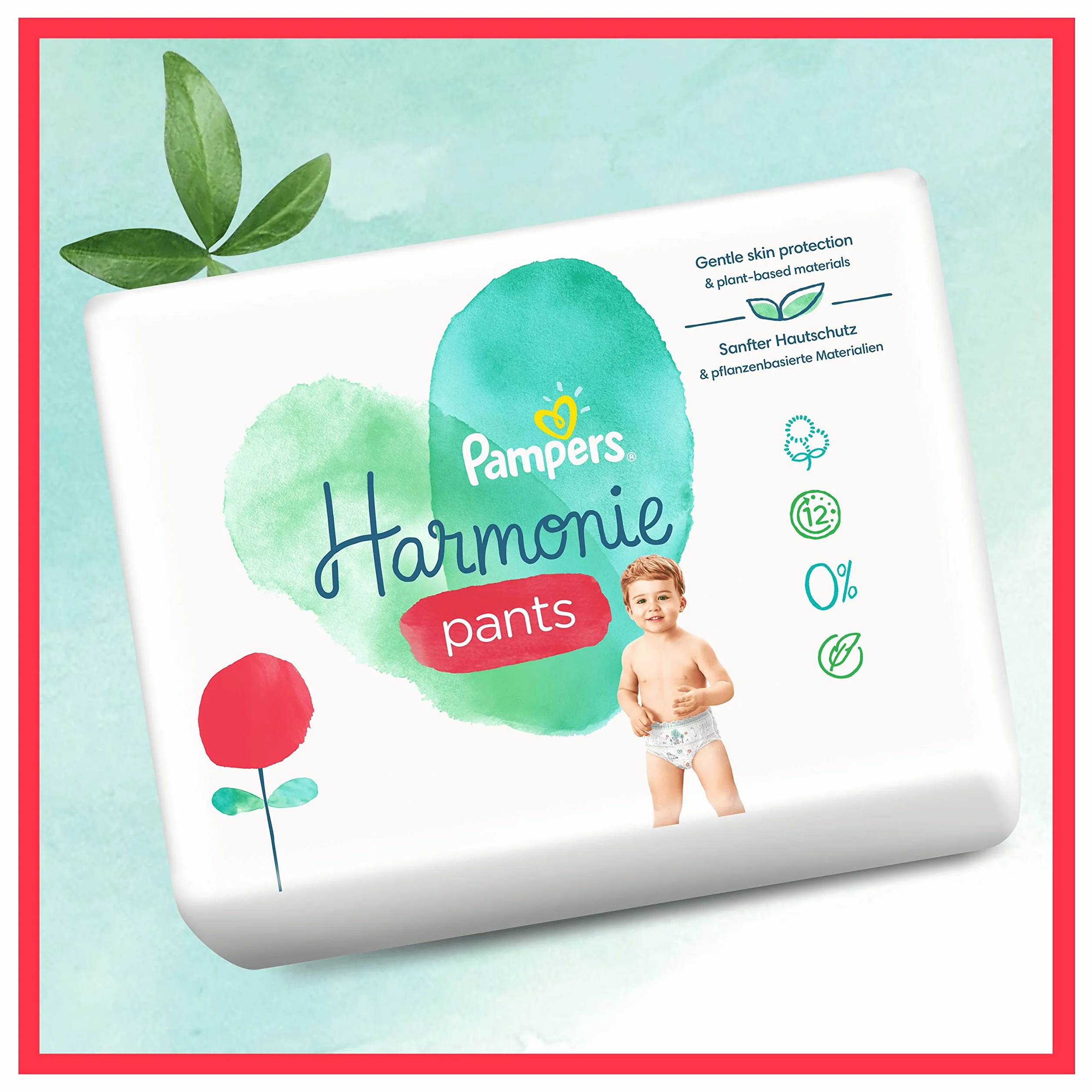 Pampers Couches-Culottes Taille 4 (9-15 kg) Harmonie 96 Couches-Culottes Bébé Multi Pack Hypoallergéniques