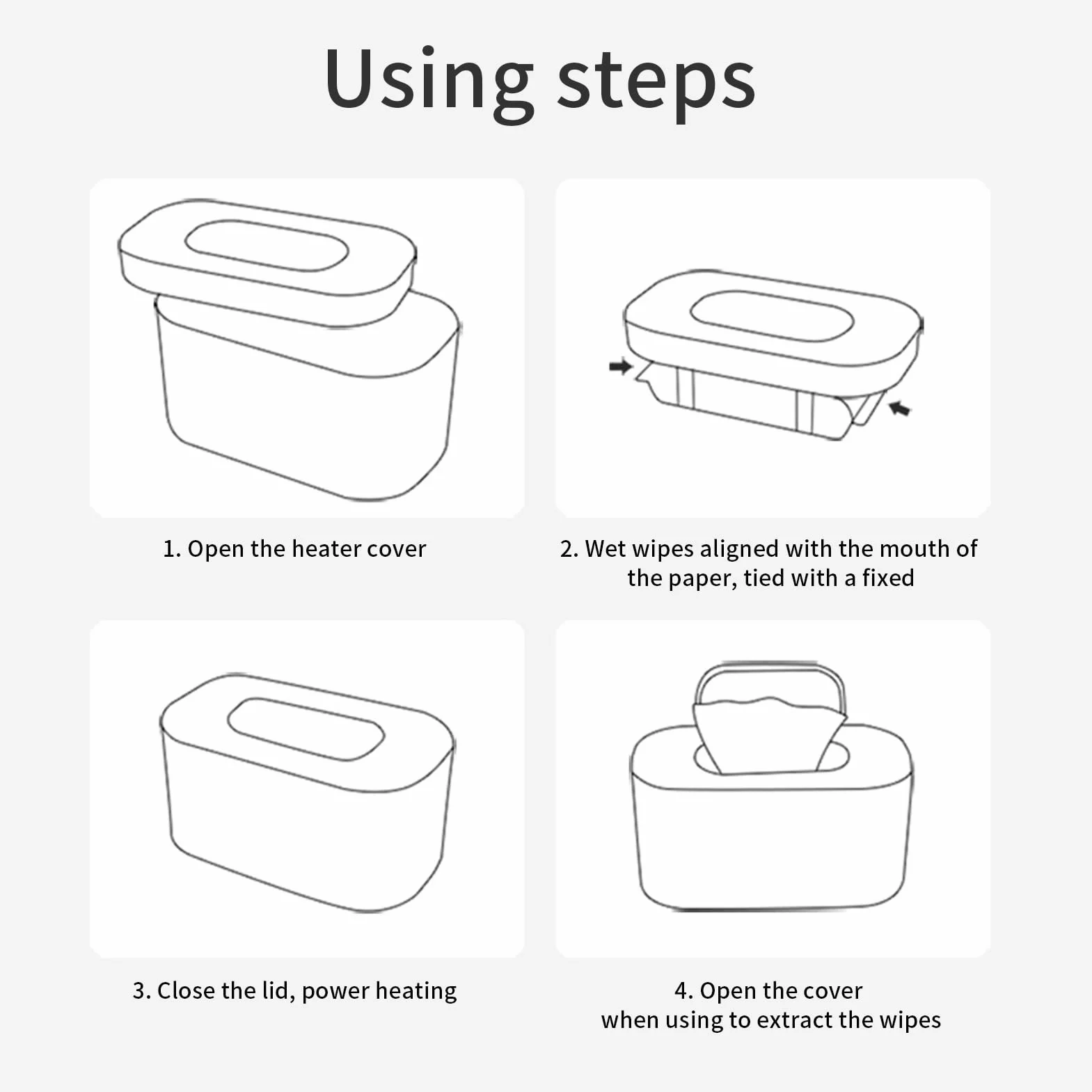 Lingettes Chauffantes Bébé, Boîte Portable Grande Capacité Thermostatique, Distributeur pour Maison, Vert