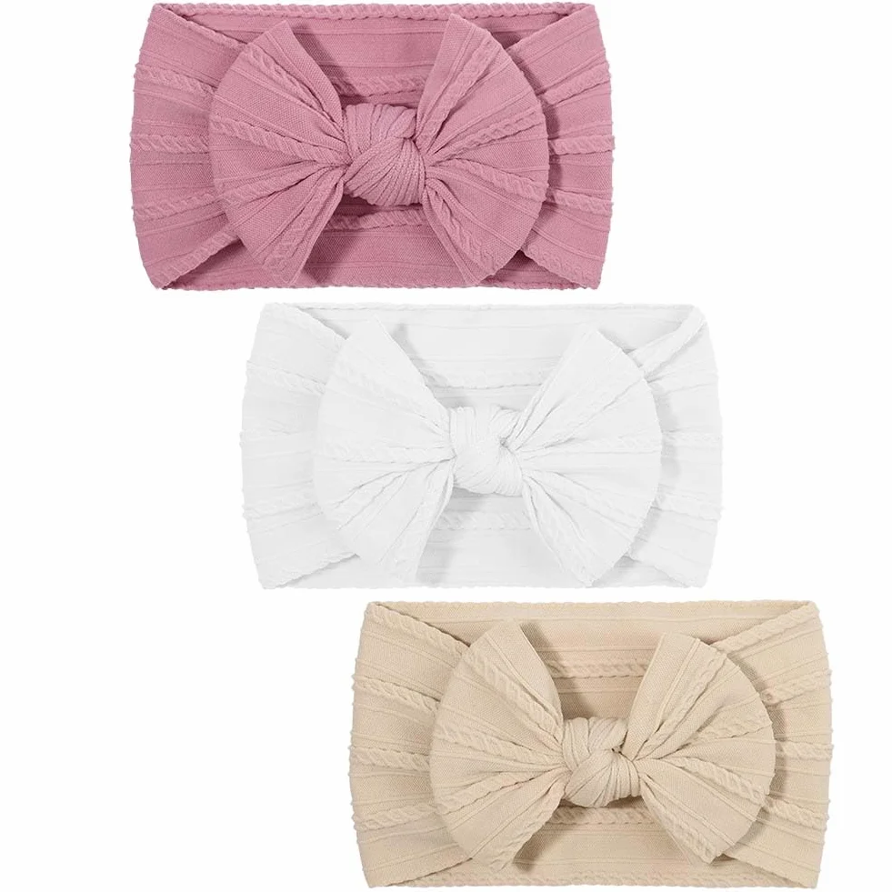Bandeau Bébé Fille Nylon Souple Hypoallergénique 0-3 Ans Accessoire Photo Mariage