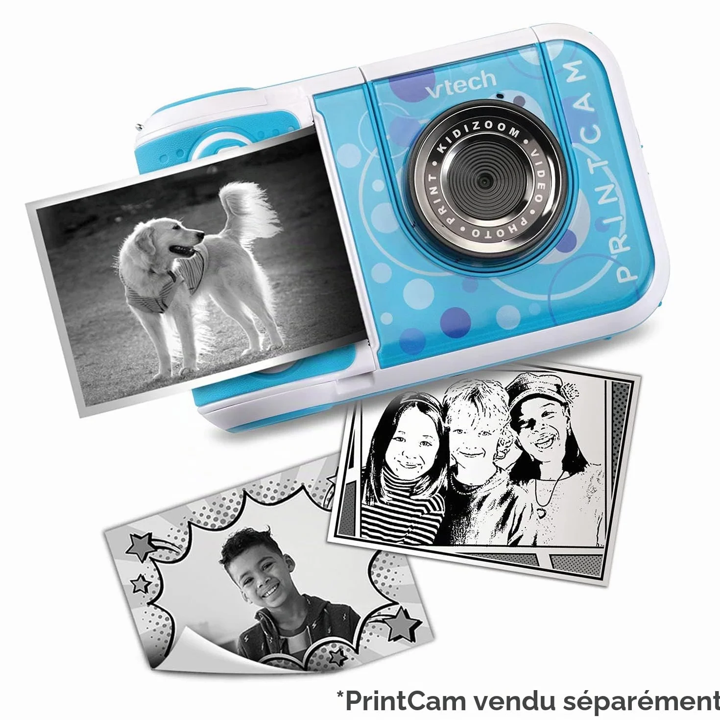 VTech KidiZoom Print Cam Papier Thermique Autocollant Blanc Accessoire Appareil Photo Enfant Impression Instantanée Pack 5 Bobines Cadeau Enfant Dès 5 Ans