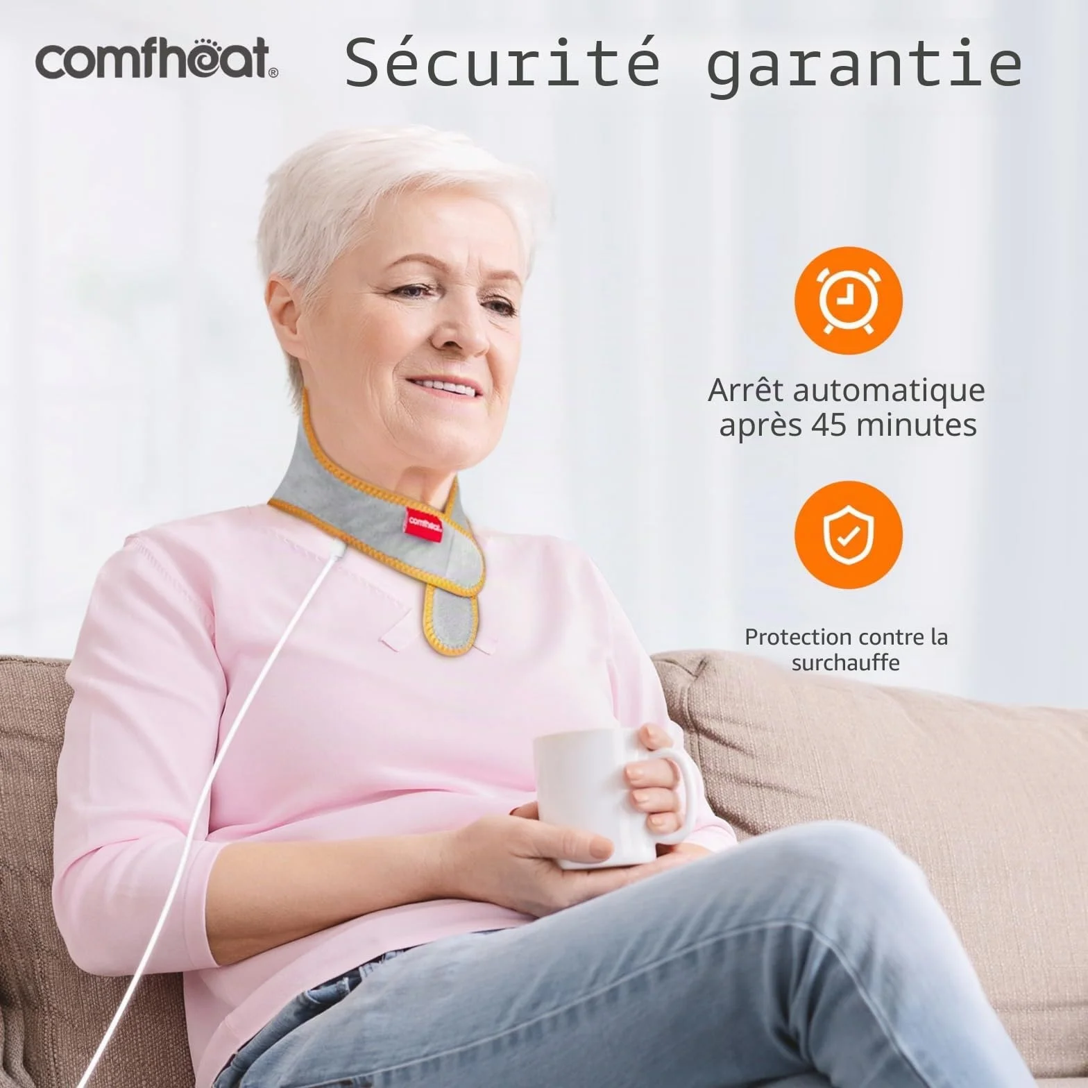 Coussin chauffant USB pour la nuque, soulagement des douleurs cervicales, thérapie thermique portable