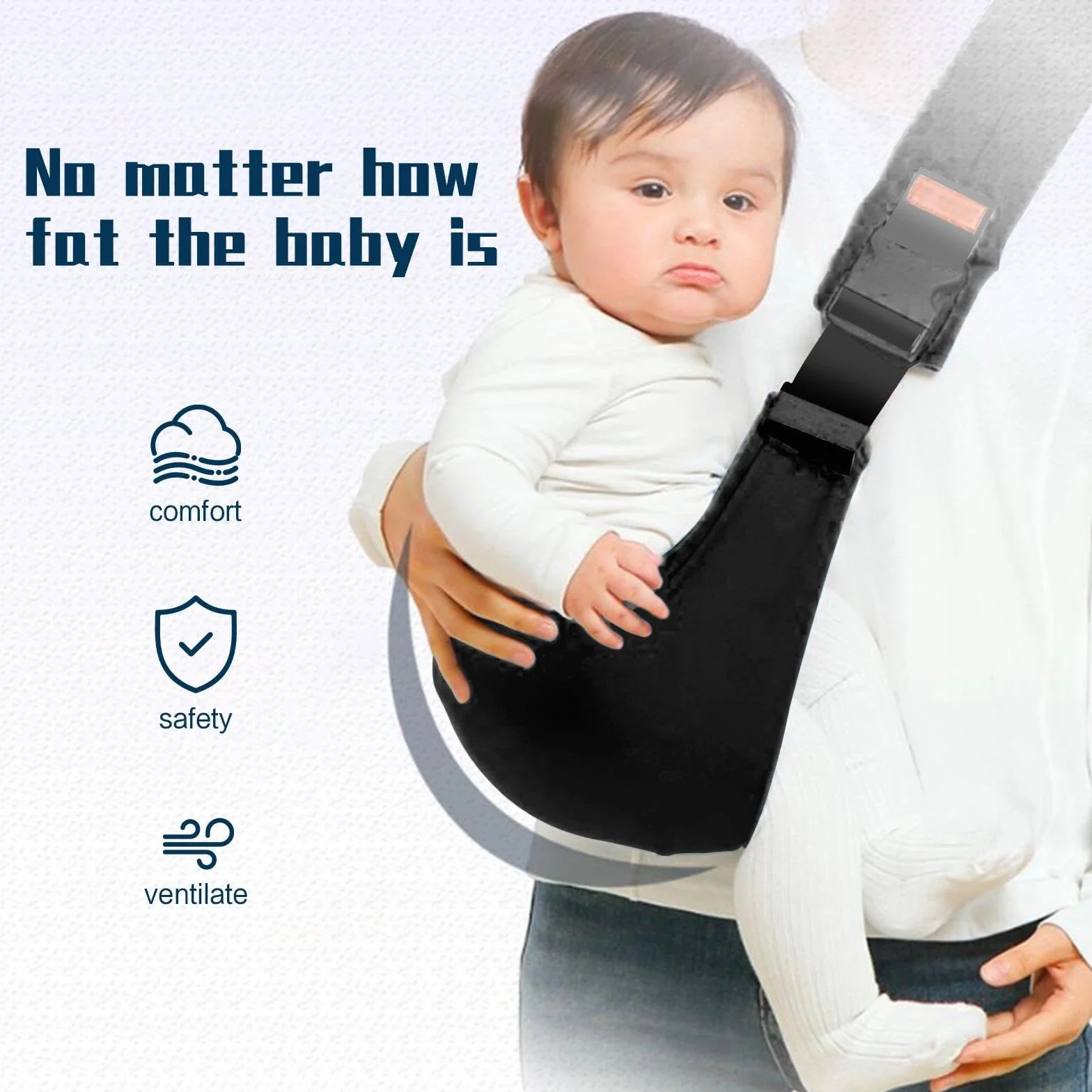 Koala Babycare Baby Carrier Physiologique Porte Bebe Réglable Léger Respirant 0-36 Mois Noir