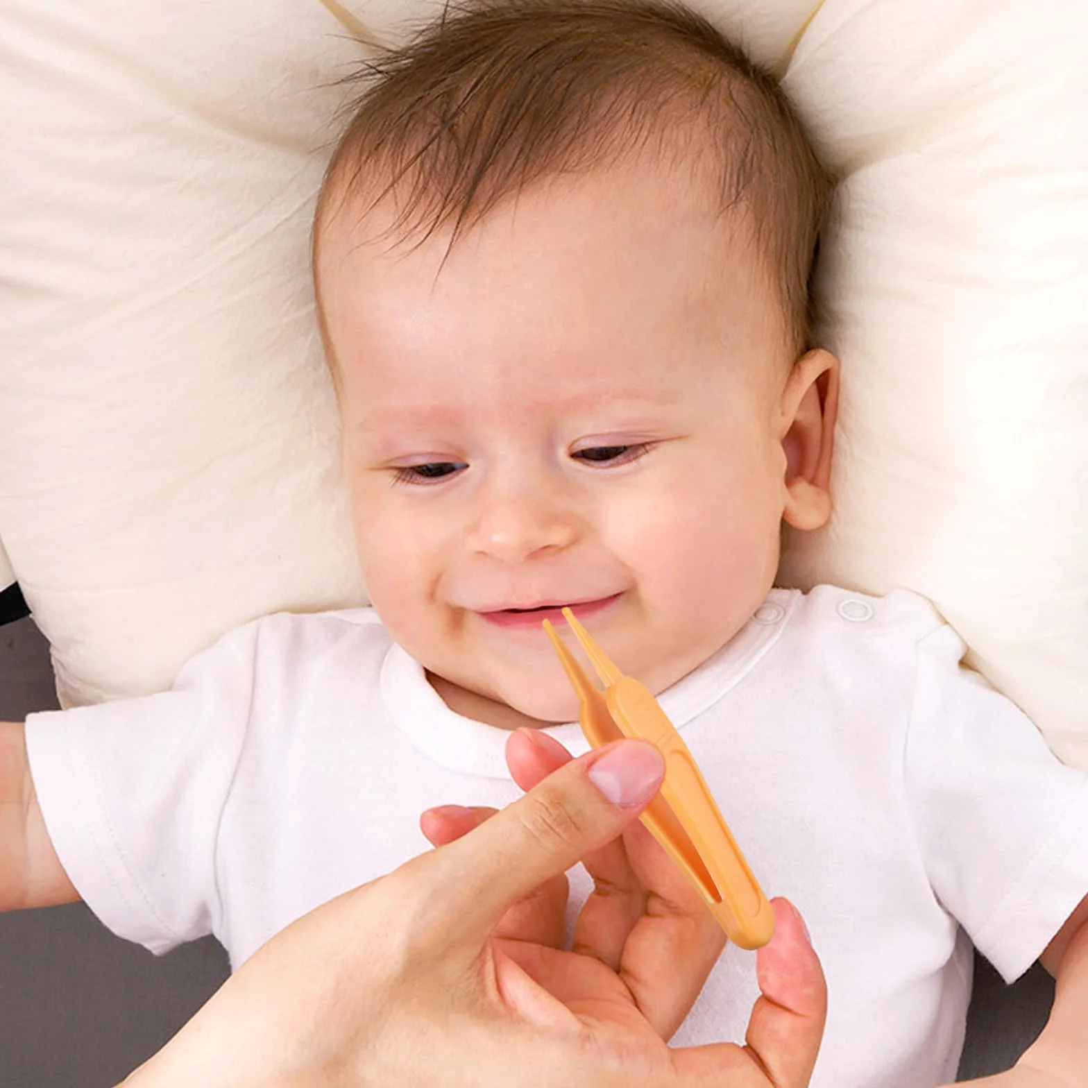Pinces à Épiler pour Bébé Sécurité, 10 Pièces Pince à Tête Ronde Nettoyage Nasal Multicolore