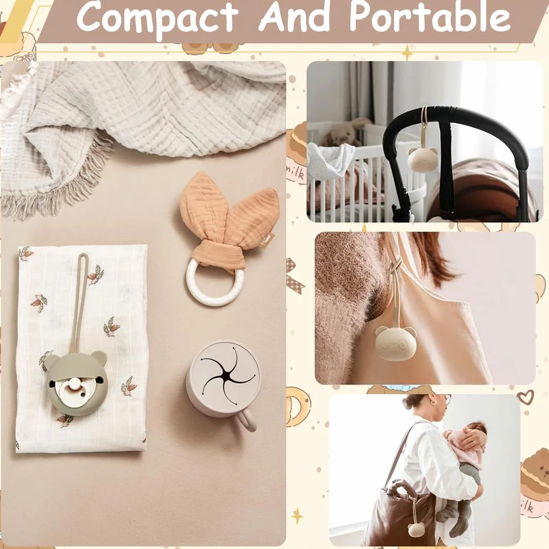 Boîte à tétine en silicone portable pour bébé voyage, rangement de sucette