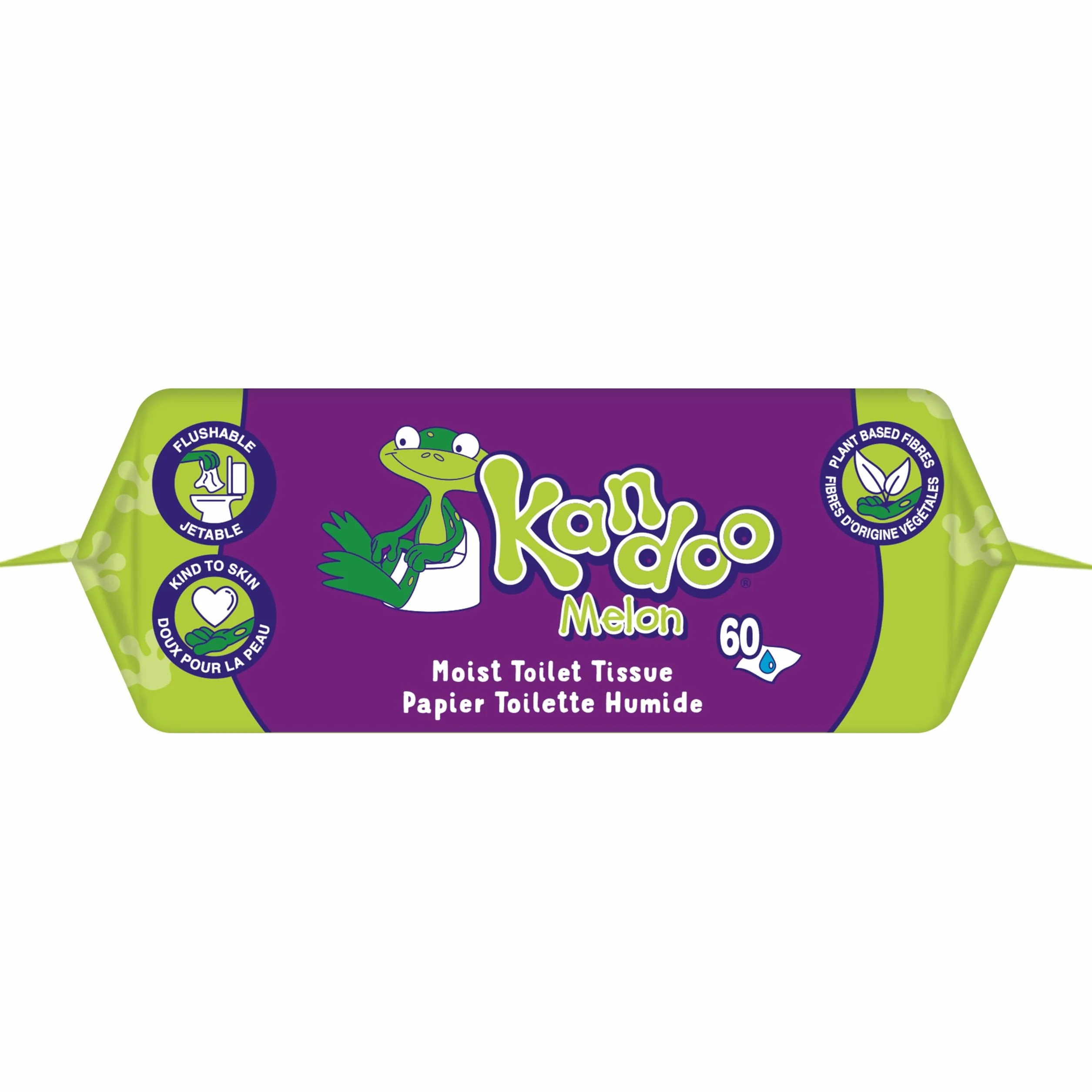 Kandoo Lingettes Melon 60 Lingettes Humides Jetables Enfants