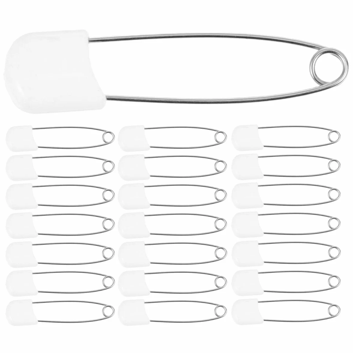 NOLITOY 30 Pcs Épingles à Nourrice Grosse Taille pour Couches Lavables, Bébé en Alliage de Zinc et PP