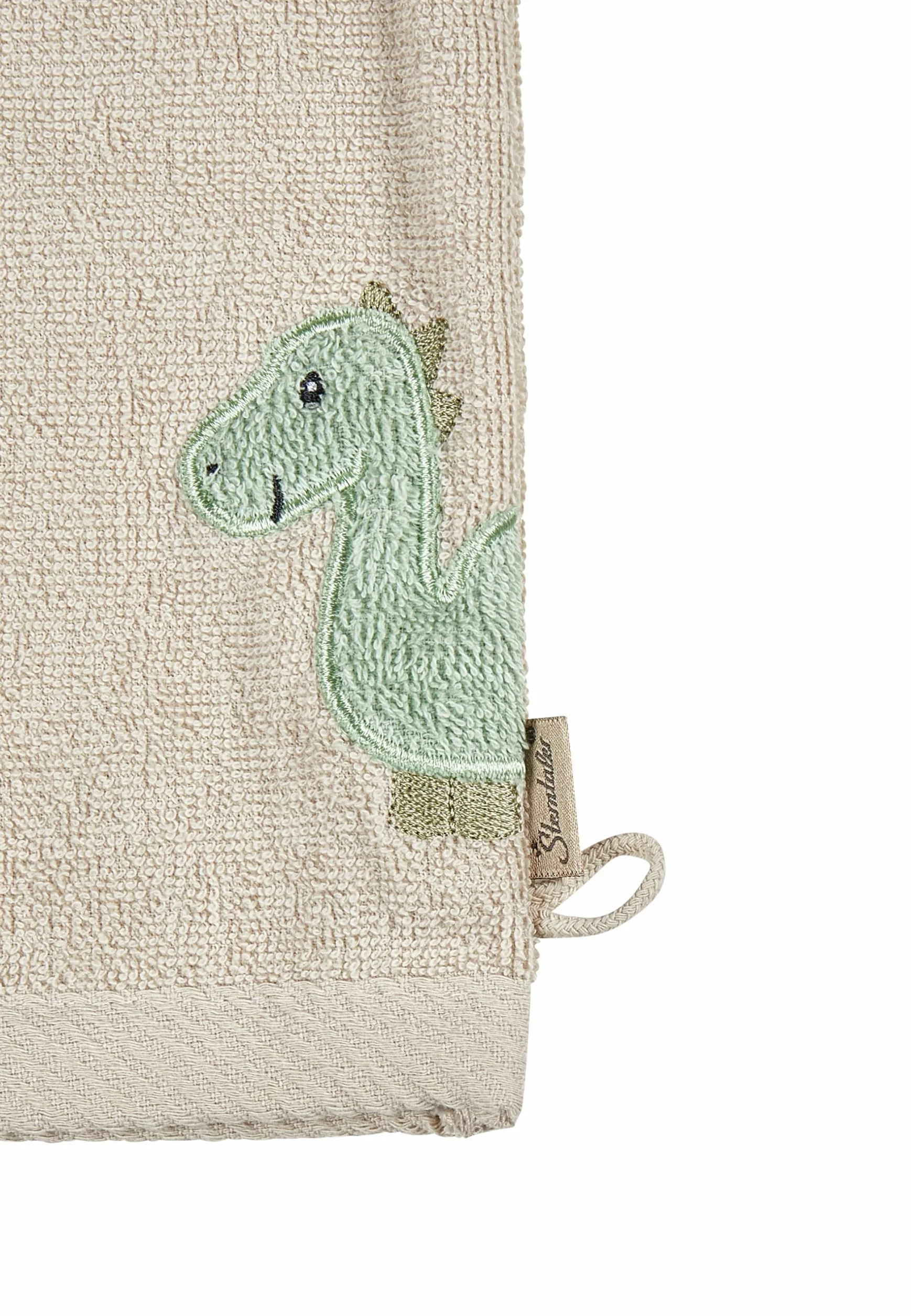 Sterntaler Dino Rexi Lot de 2 gants de toilette en tissu éponge pour bébé en coton absorbant Bleu
