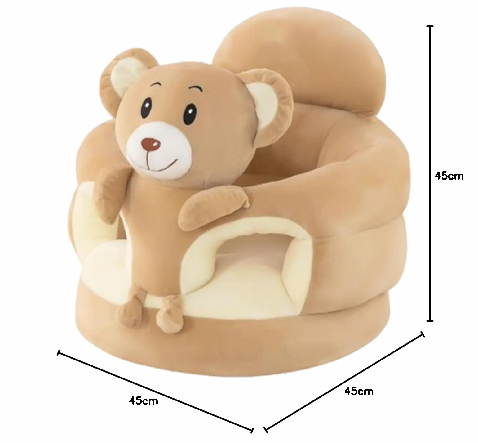 Baby Seat Sit up Chair Cartoon Animals Plush Sofa for Toddler Newborns Durable Thickened
