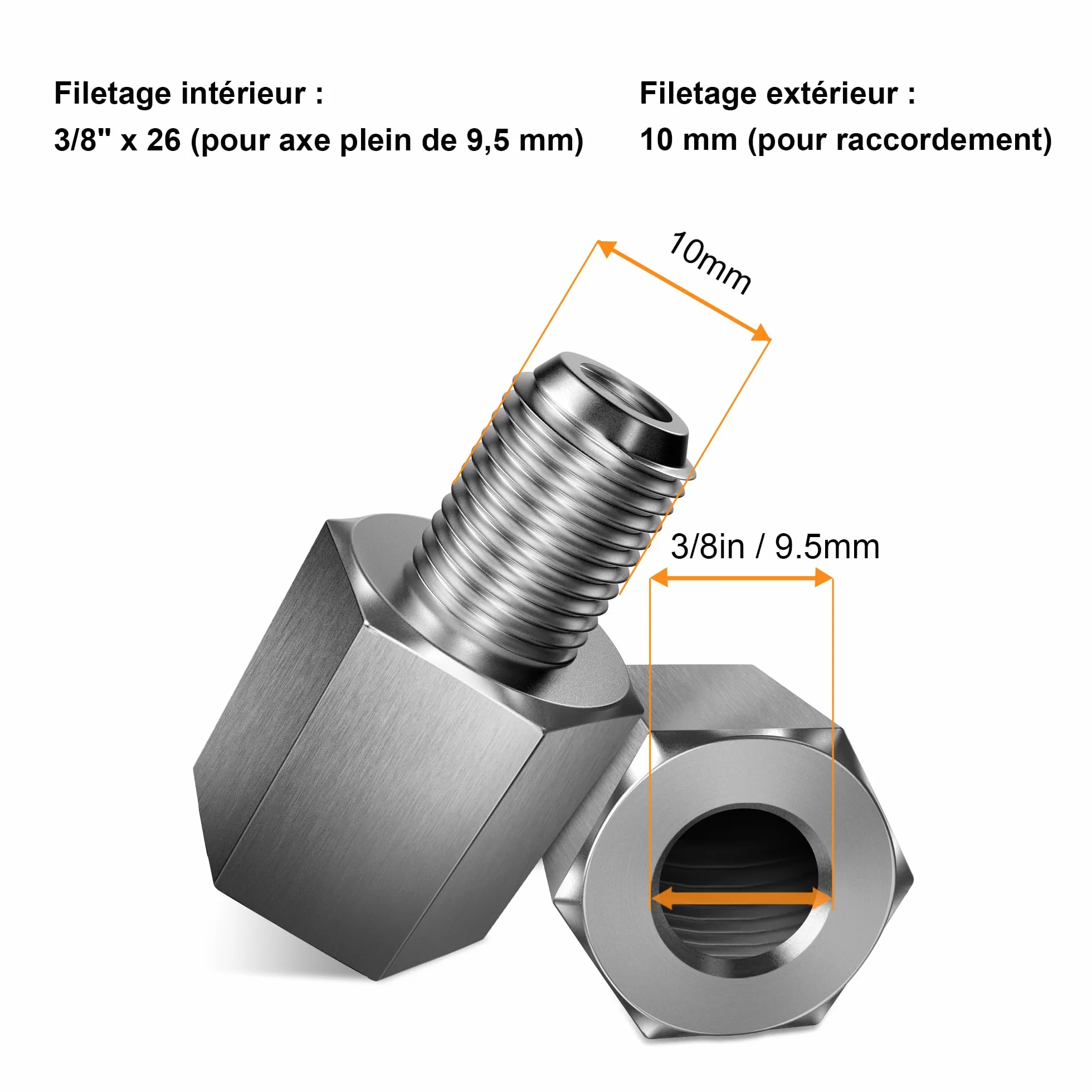 Adaptateur d'embrayage Universel pour remorque de vélo
