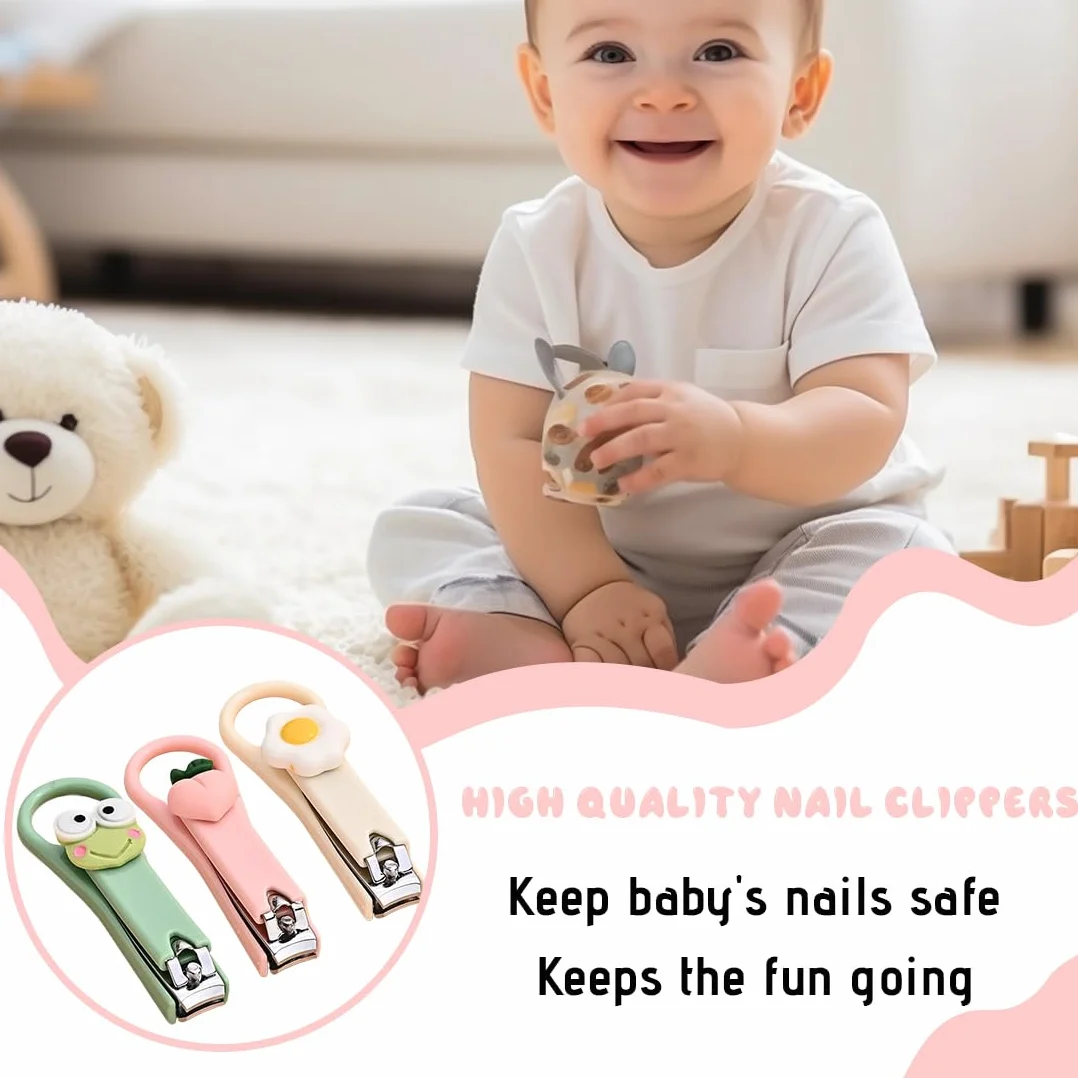 Kids Nail Clipper 3 Pieces Baby Nail Care Cartoon Cute