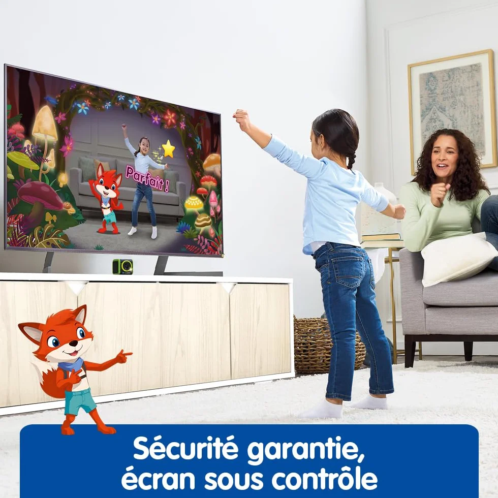VTech LeapMOVE Console TV Éducative avec 25 Aventures et Jeux Éducatifs, Plug & Play USB-C/HDMI, Cadeau Enfant Dès 4 Ans
