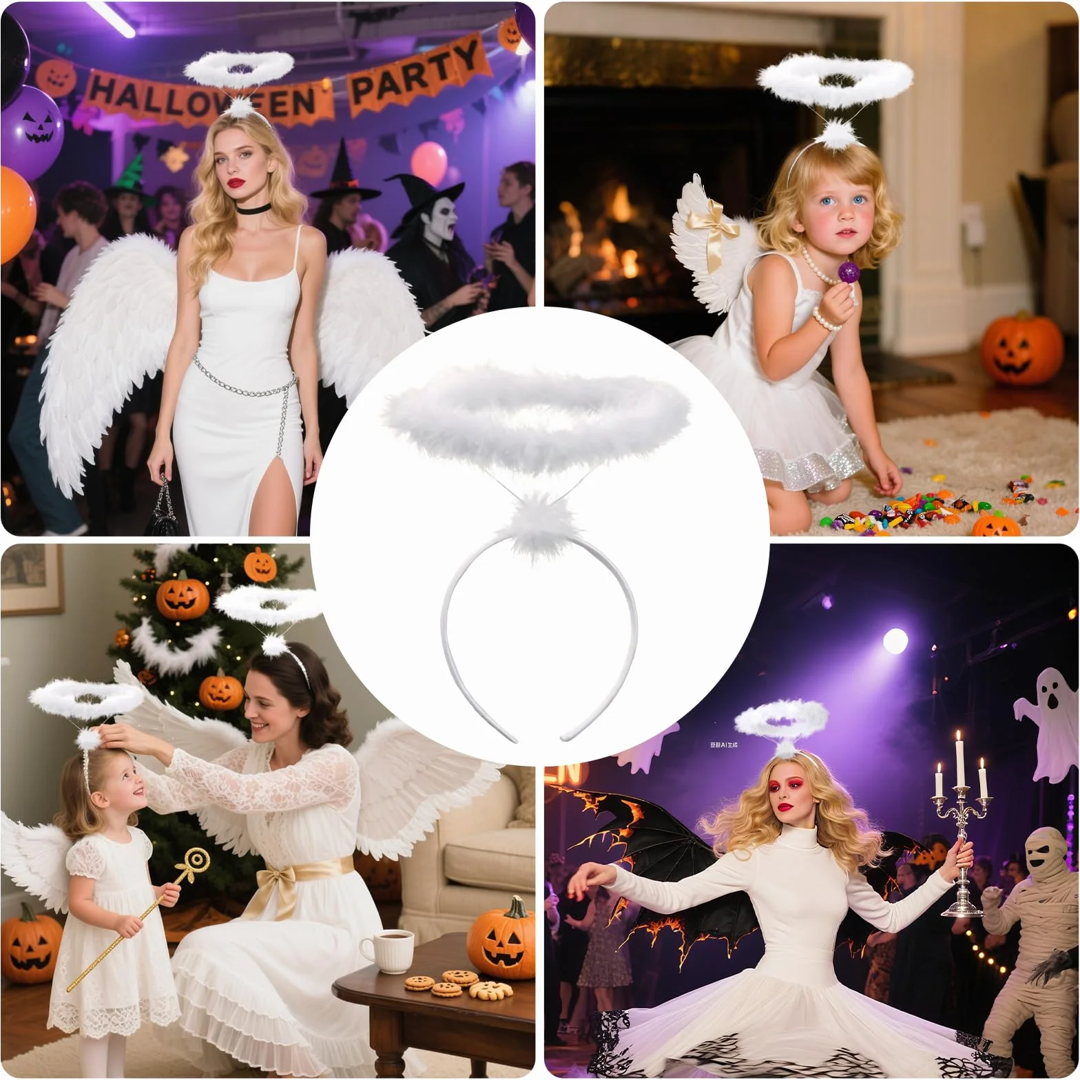 Serre Tete Halloween Femme pour Fêtes Carnaval Jeux de Rôle