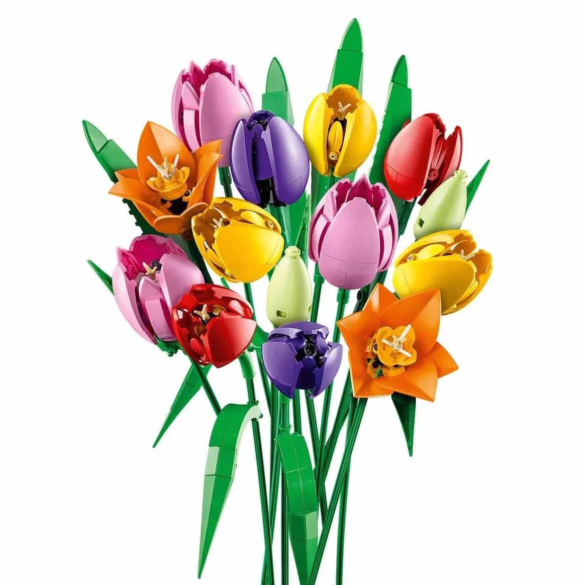 LEGO Botanicals Le Bouquet de Tulipes 11501 Set de Construction pour Adulte Fleurs Artificielles 14 Tulipes 5 Couleurs