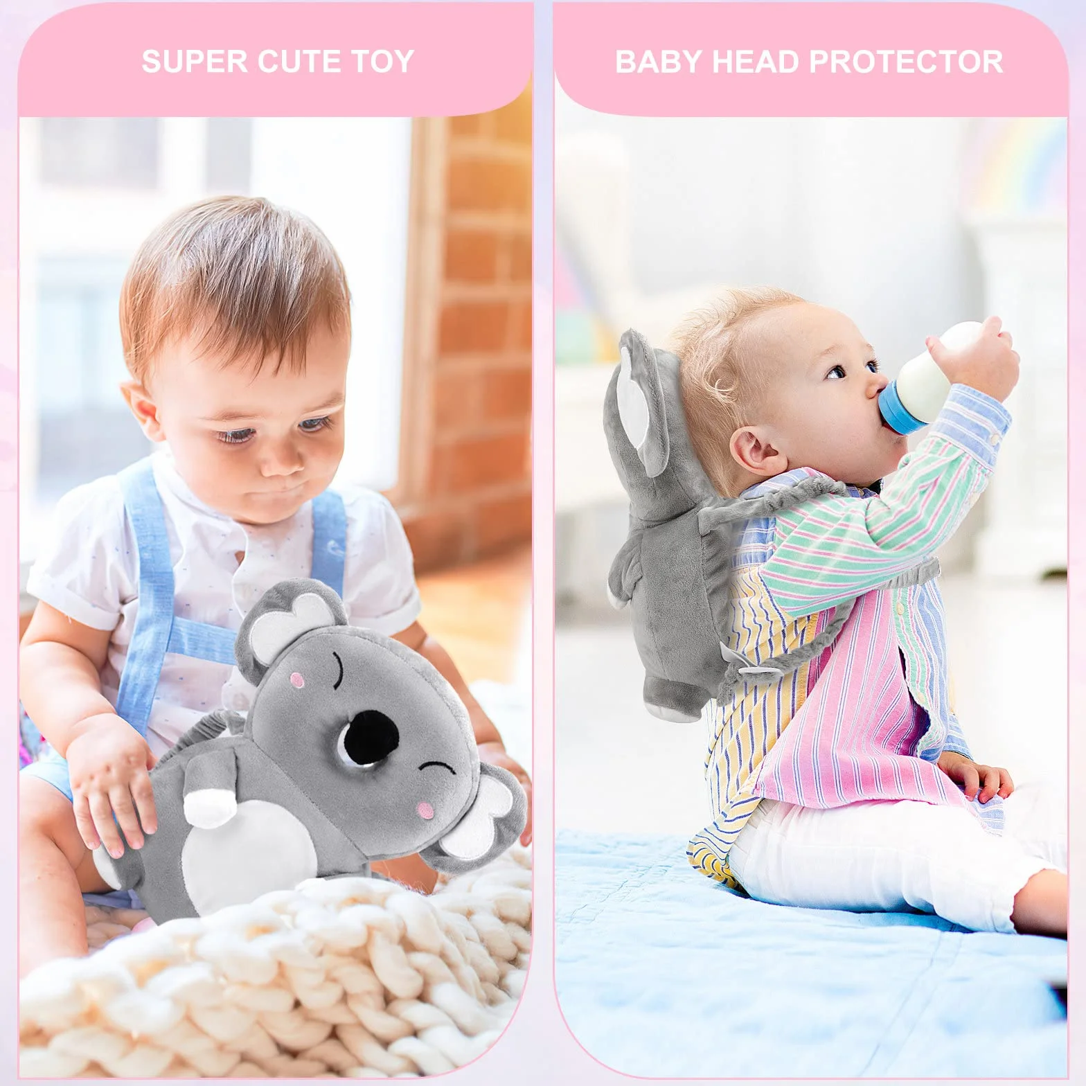 Doux Coussin Protection Tête Bébé 4-24 Mois Anti-Chute Enfants