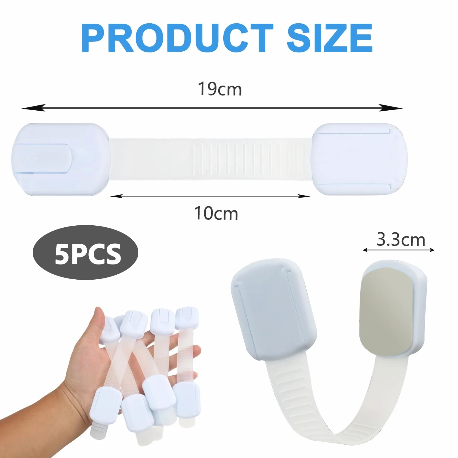 Bloque Porte Bébé Sécurité Placard Enfant avec Adhésif Fort, Fermeture Placard et Bloque Tiroir, Protection Durable Sans Perçage