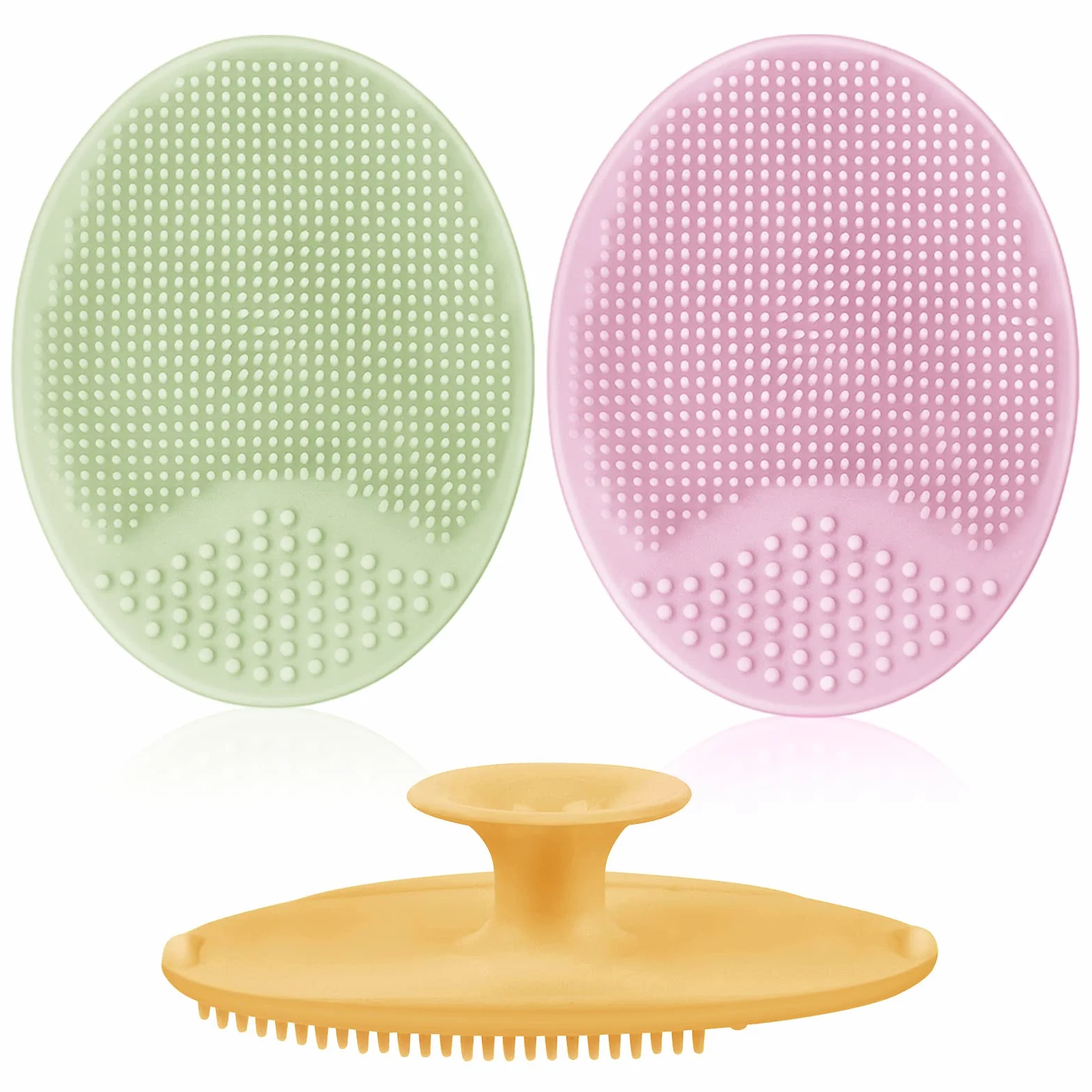 Aolso brosses de bain pour bébé 3PCS silicone exfoliante et massage