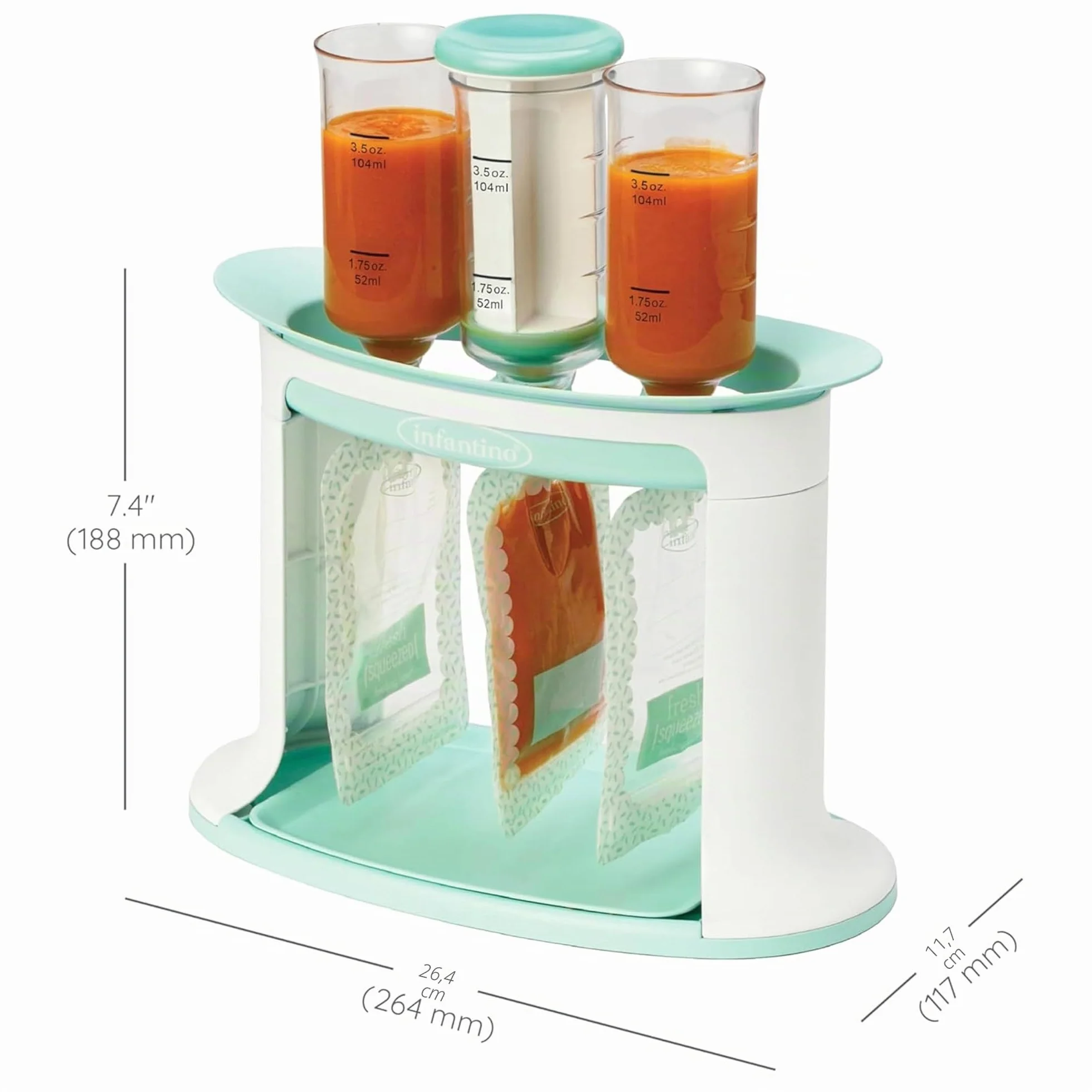 Infantino Squeeze Station, Station de Préparation des Gourdes Maison pour Bébés