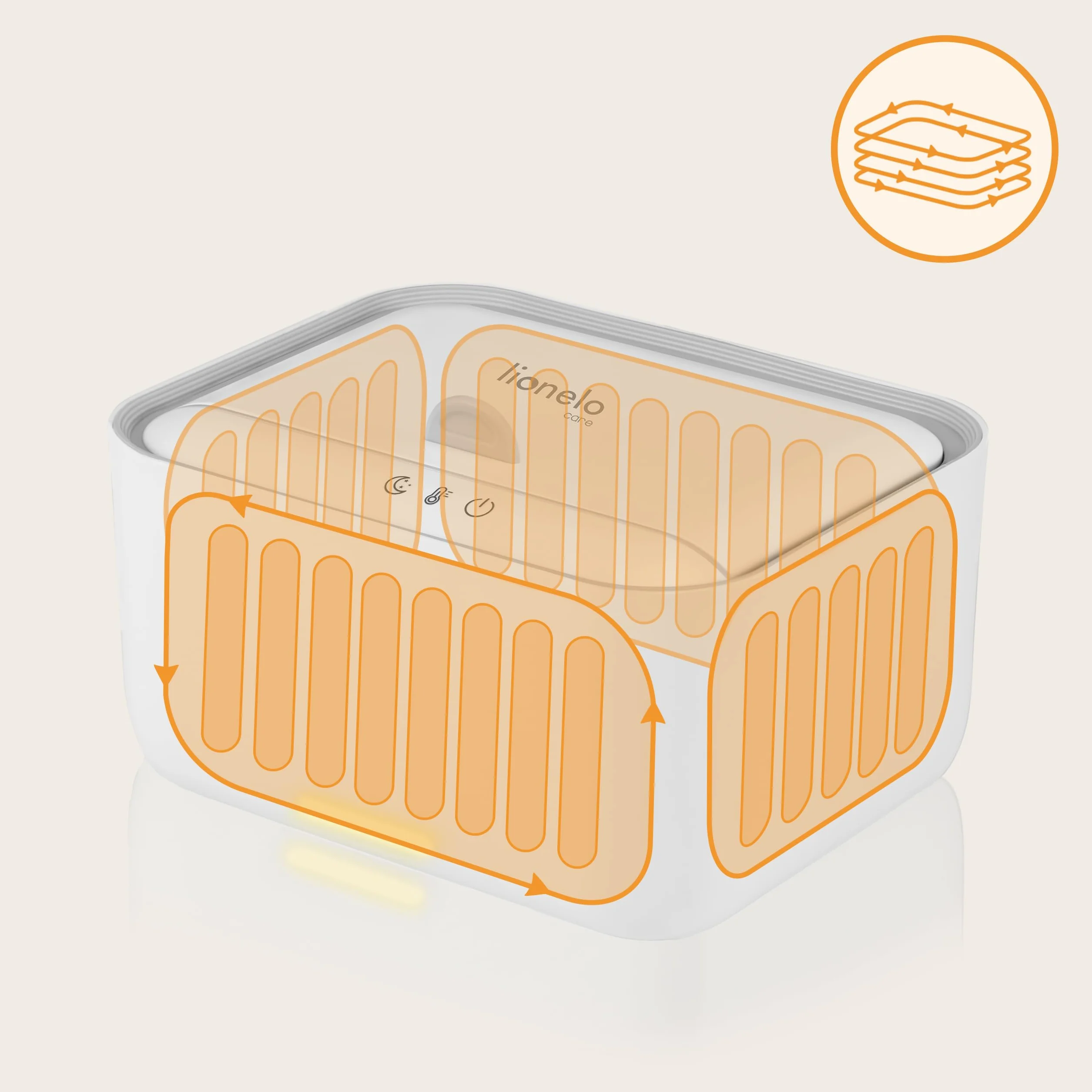 Lionelo BABYBLISS Appareil chauffant pour lingettes humides 20 W veilleuse intégrée 3 niveaux chauffage
