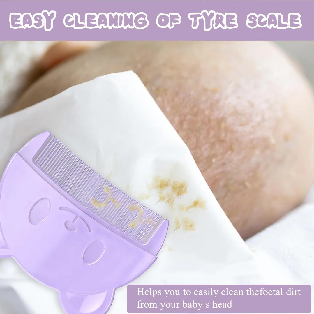 Brosse et peigne pour bébé en silicone 2 pièces - Violet
