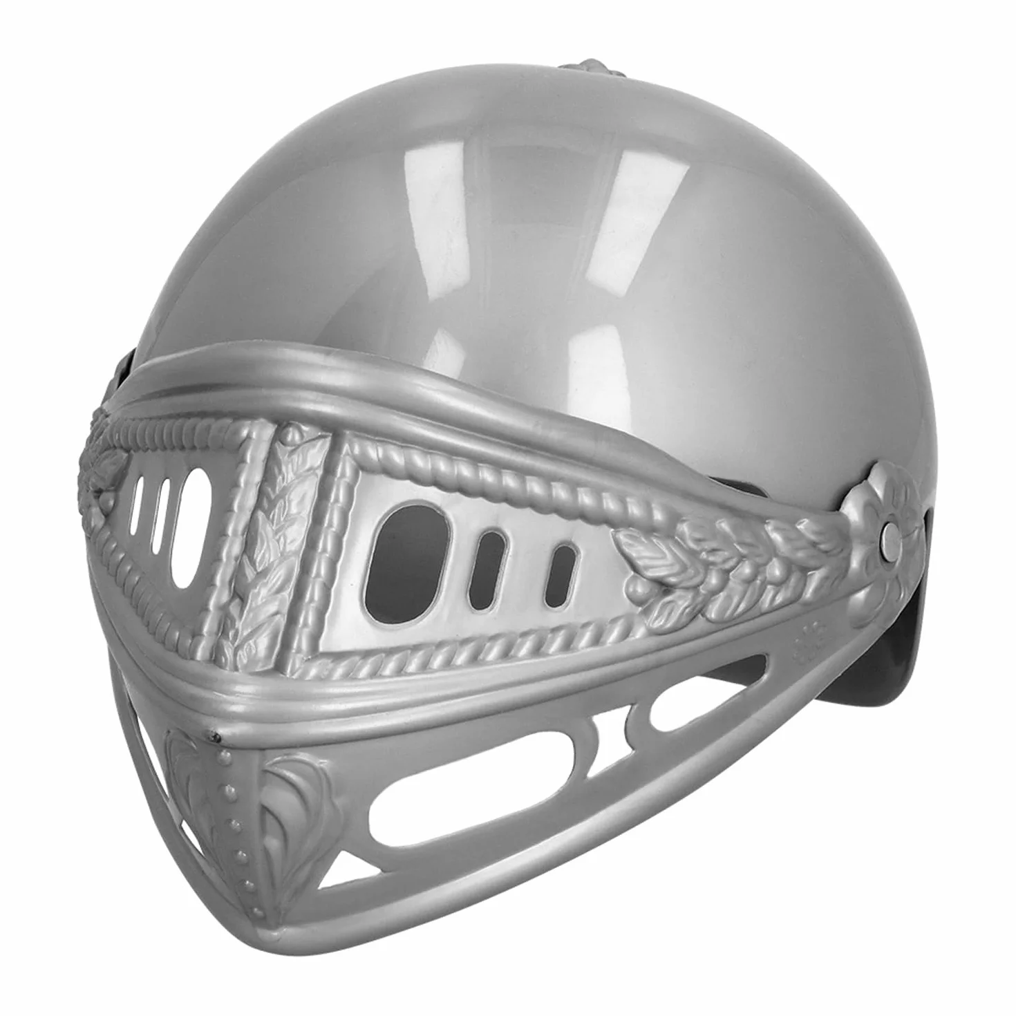 Boland Casque de chevalier pour enfants gris avec visière rabattable plastique carnaval Halloween