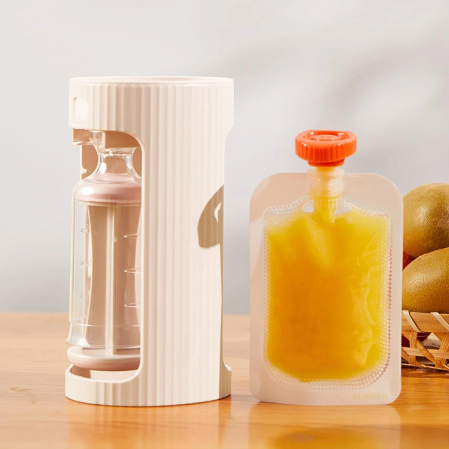 PandaEar Station de Remplissage pour Purées Bébé avec 10 Pochettes