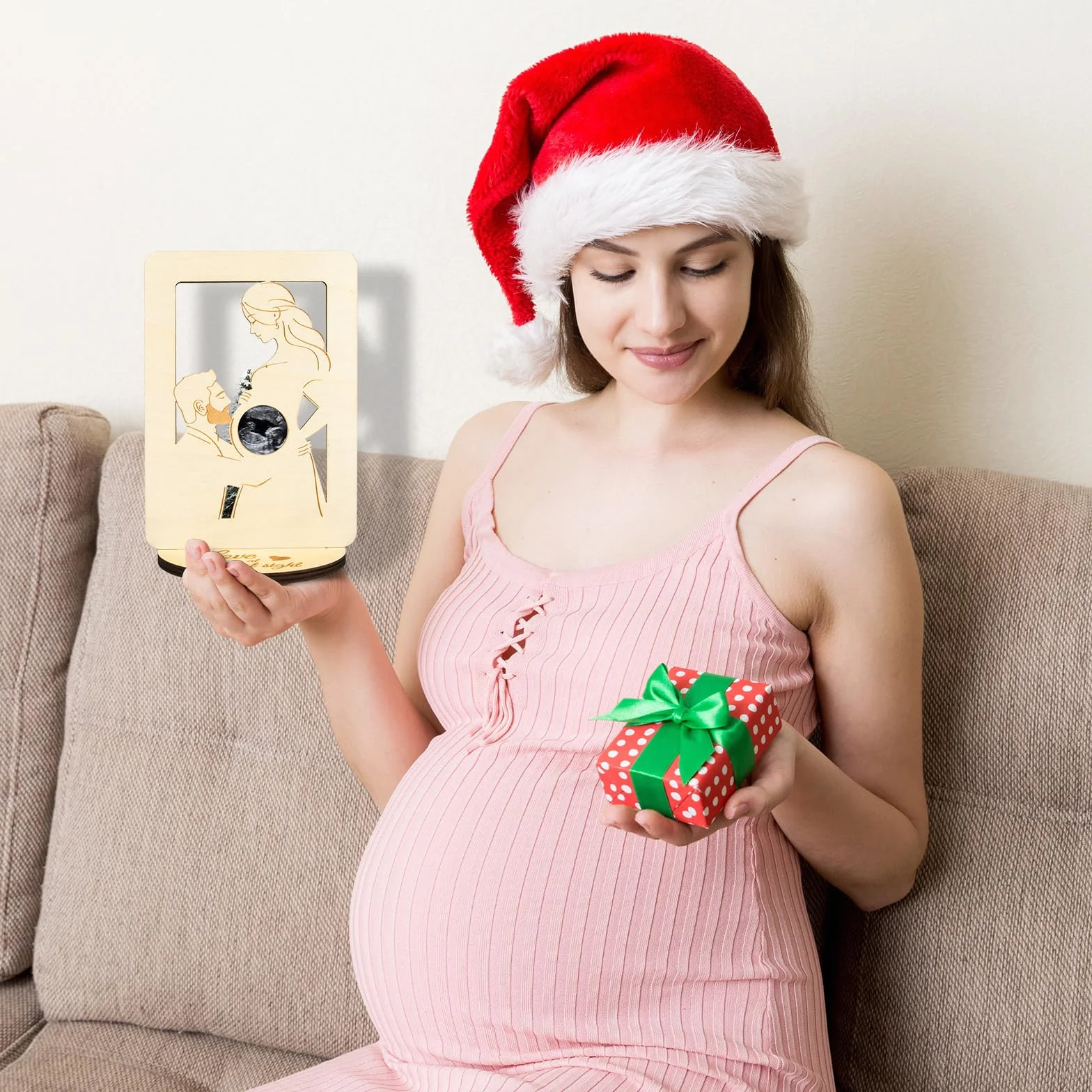 Cadre Photo pour Femme Enceinte SUNYOK Support Photo Ultrasons Idée Cadeau Fête des Mères