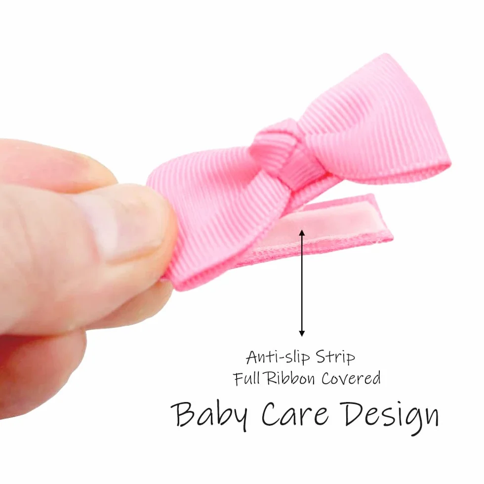 JOYOYO Barrettes bébés filles 50 pièces Ruban complet recouvert 2 pouces pinces à cheveux