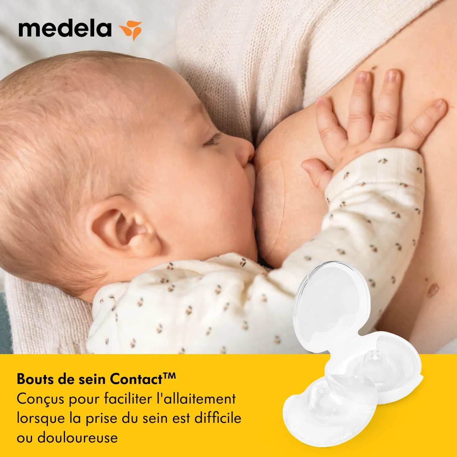 Medela Bouts de sein en silicone Contact 20 mm, 2 pièces, sans BPA